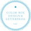 Logo for Color Box Letterpress & Design