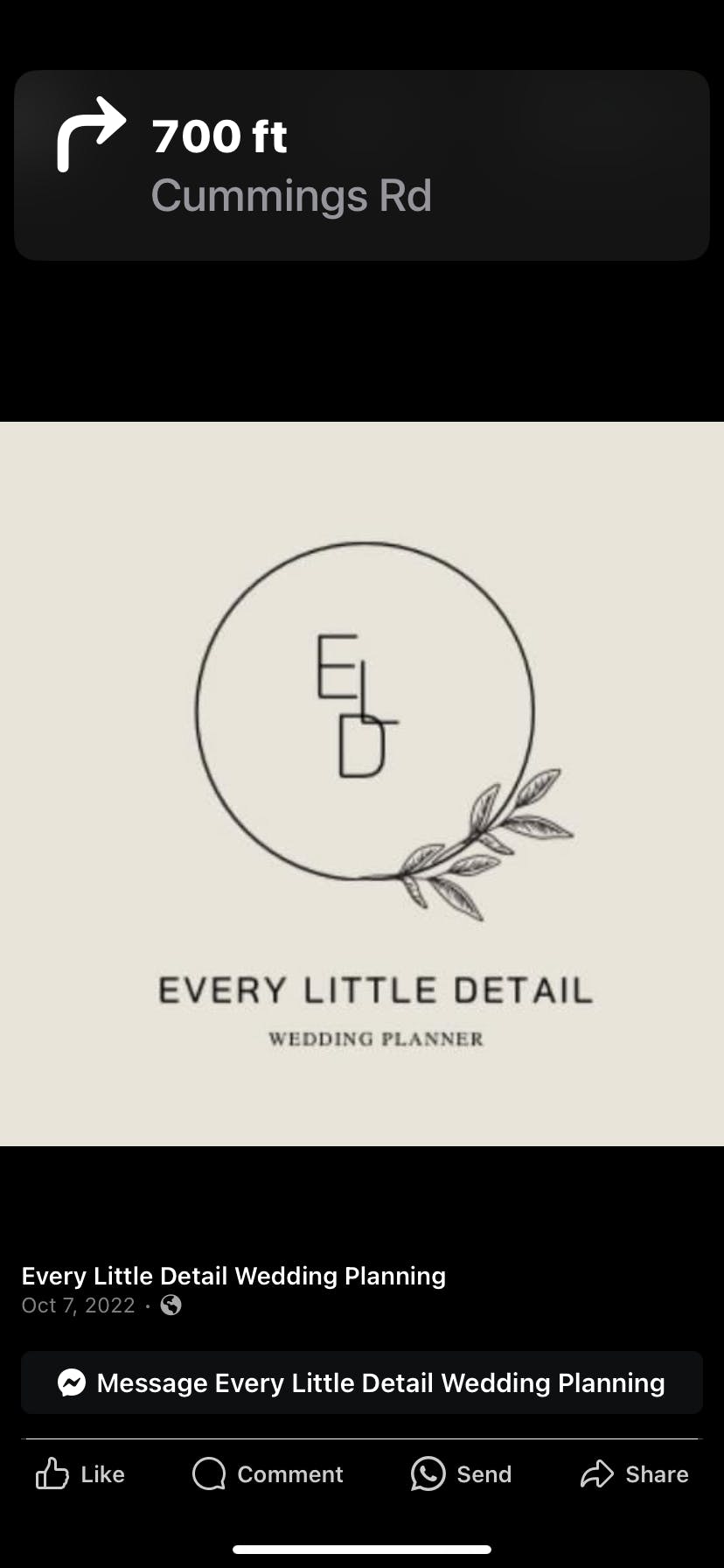 Logo for Every Little Detail Wedding Planning