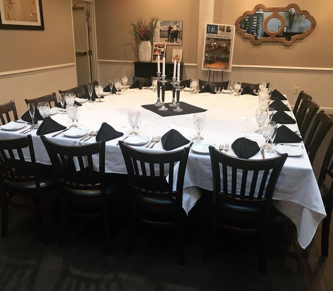 Blu, Restaurant event space at Blu on the Avenue