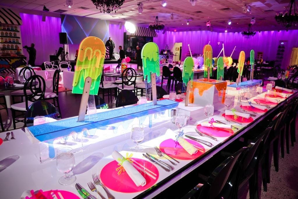 A Colorful Bat Mitzvah | LV Event Designs | PartySlate