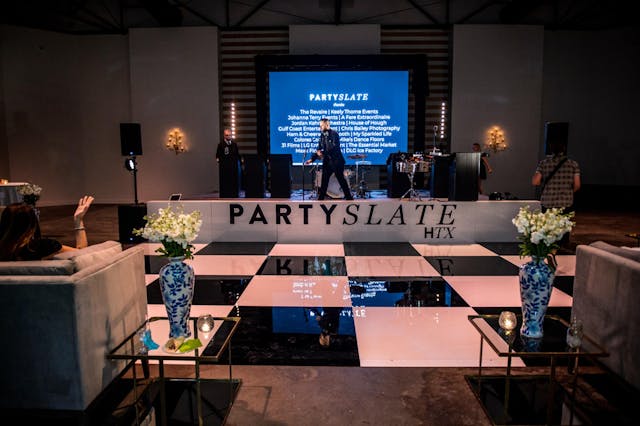 Featured photo from Elegant Checkered Dance Floor For PartySlate Houston Launch Party
