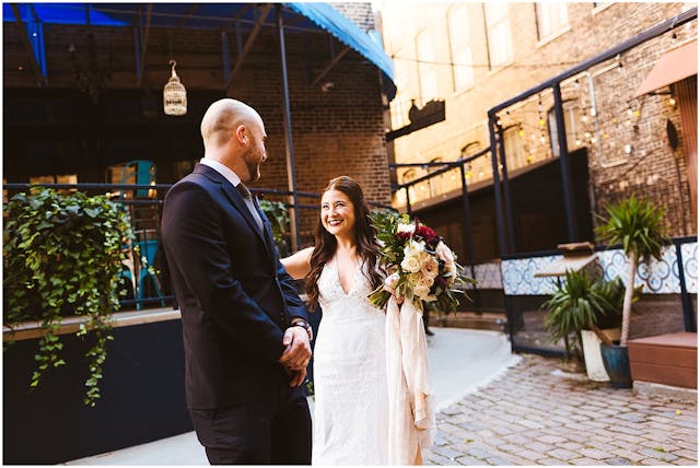 Featured photo from Sarah + Cory’s Galleria Marchetti Wedding