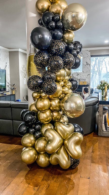 Black & Gold 77th Birthday!, Clique Balloons & Events