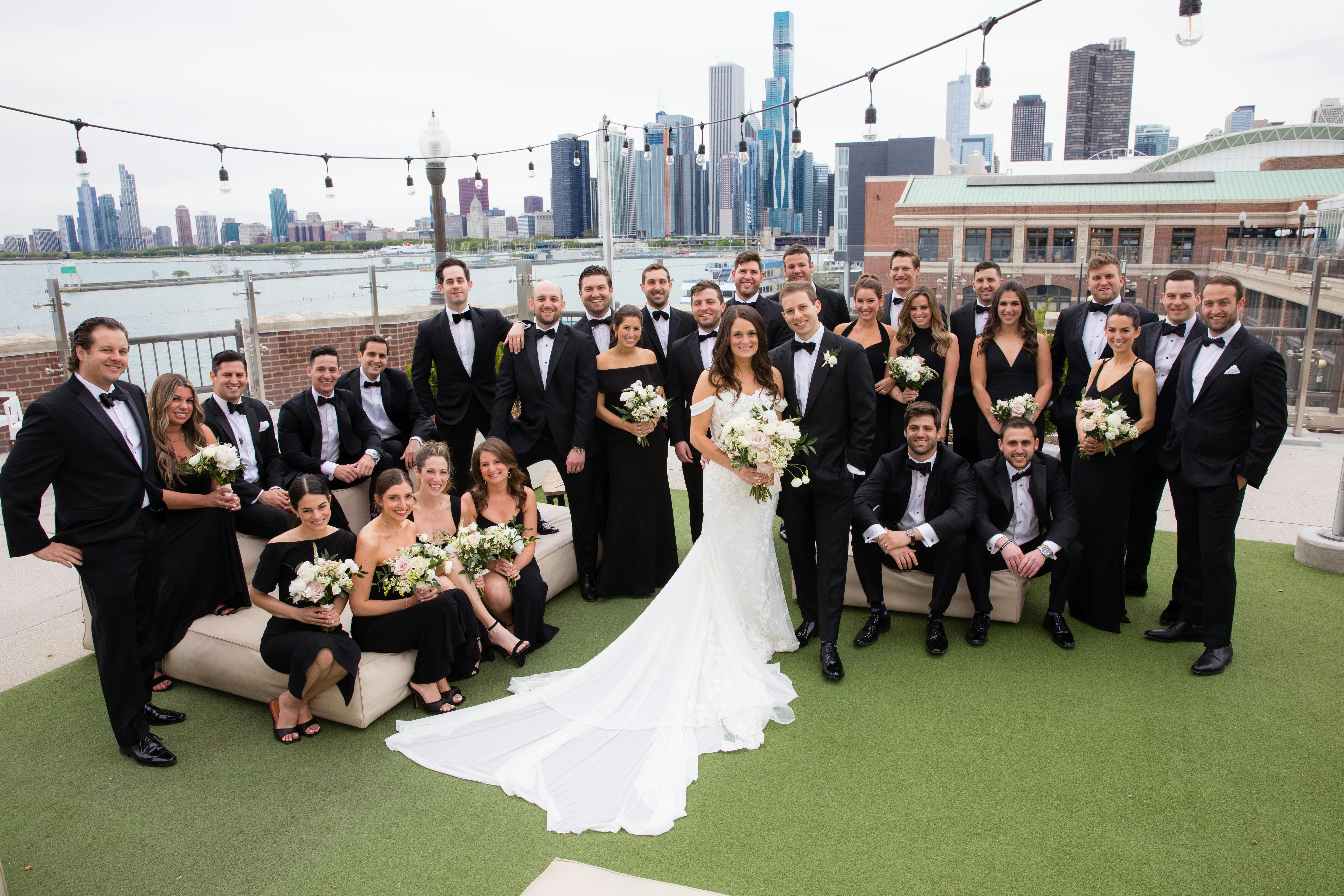 Elegant Wedding at Offshore Rooftop & Bar at Navy Pier in Chicago, IL