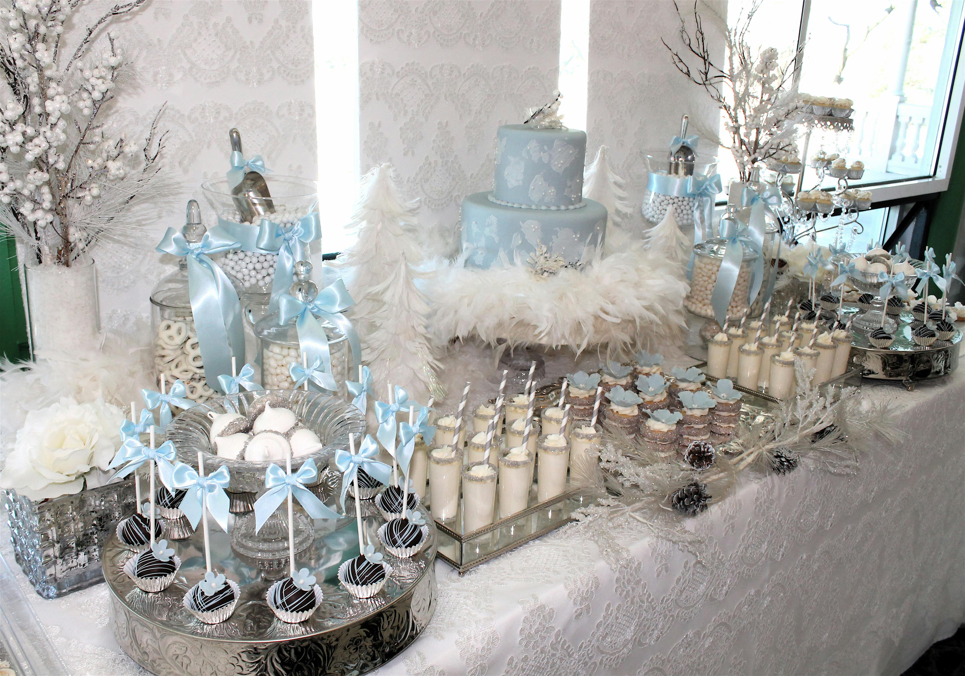 Sweet Soirees Winter Wonderland Dessert Table PartySlate