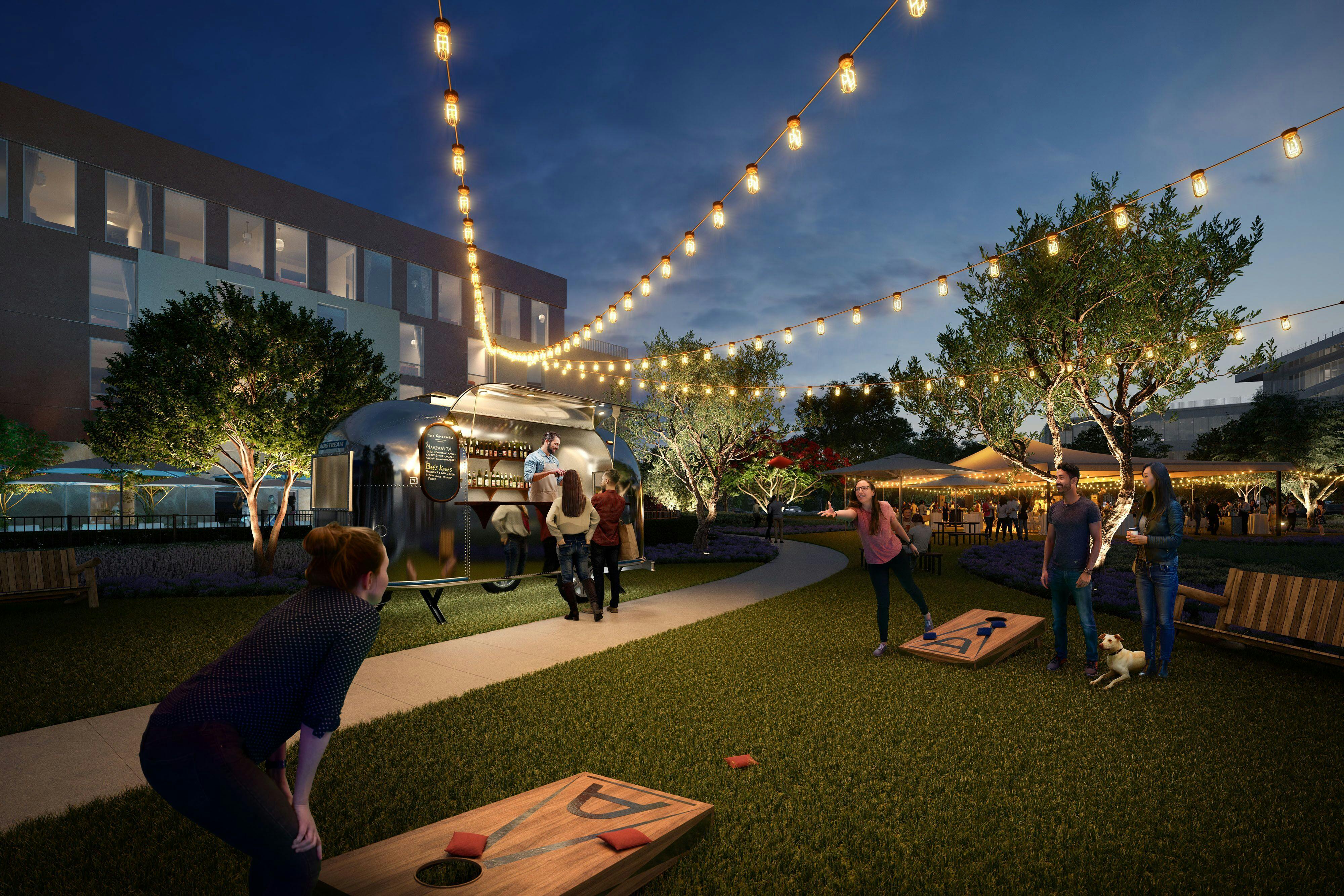 Outdoor Space, an event space at The Ameswell Hotel