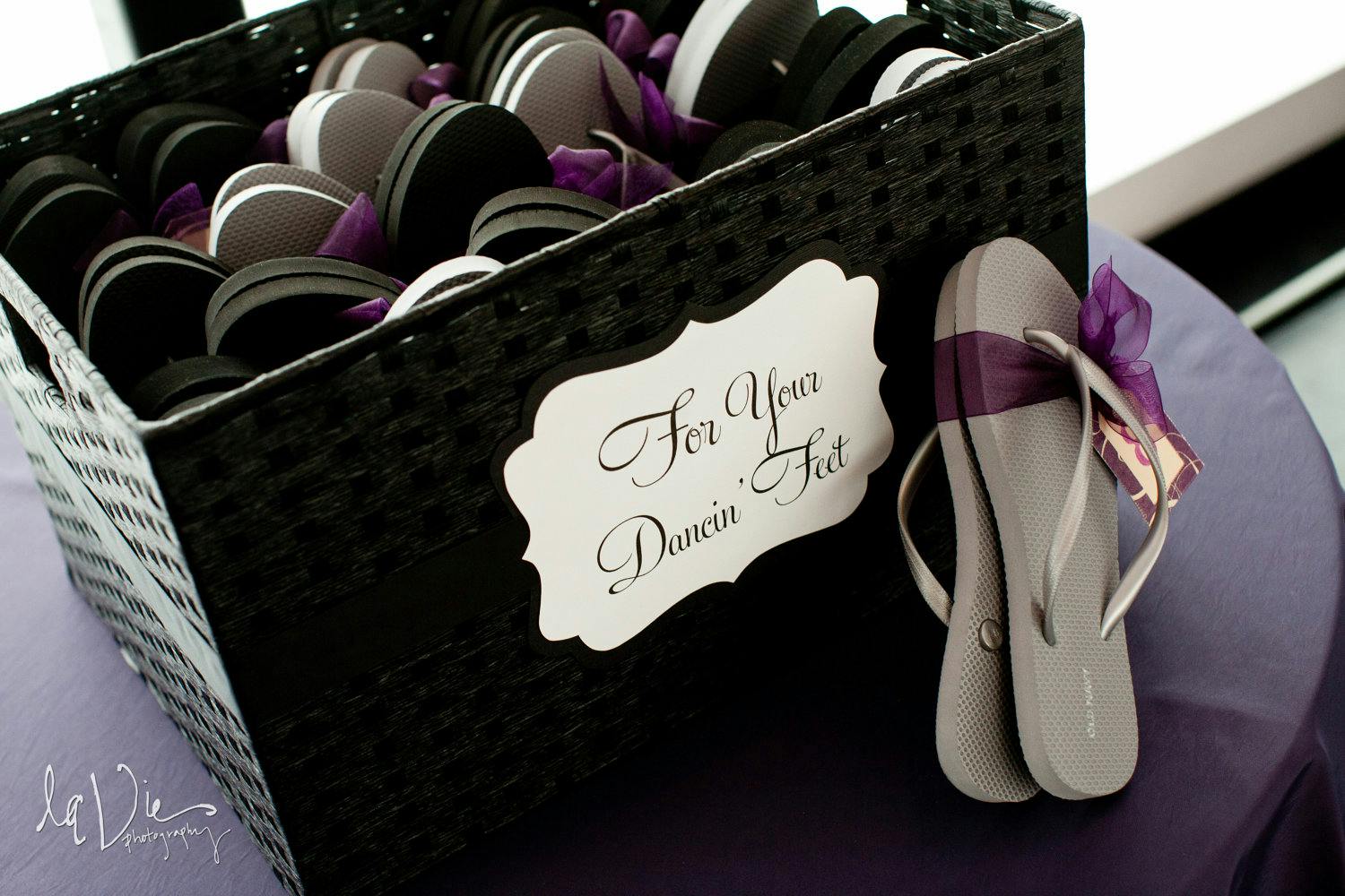 Wedding Flip Flop Basket Sign