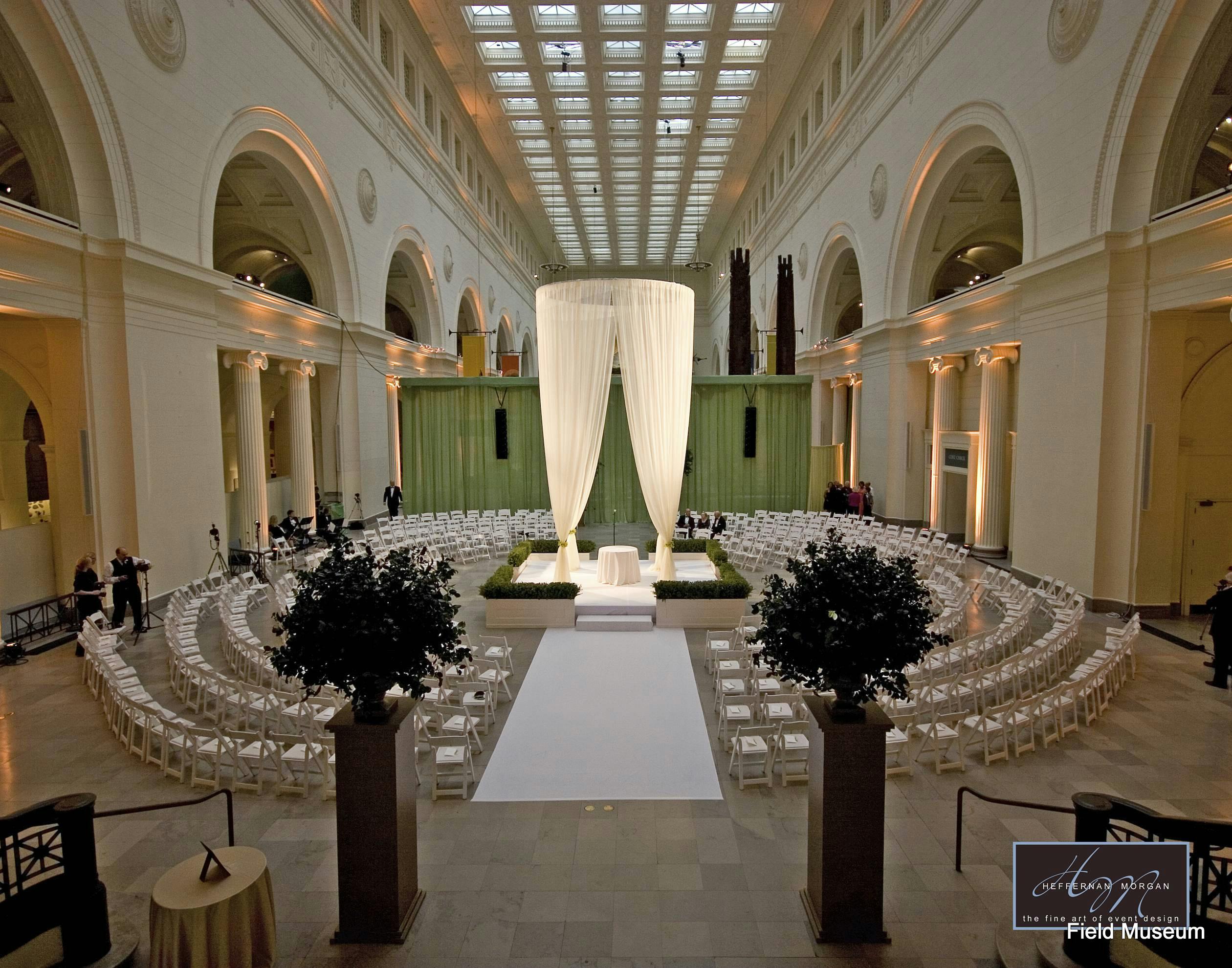 The Field Museum Wedding Ceremony Aisles Partyslate Stanley Field Hall