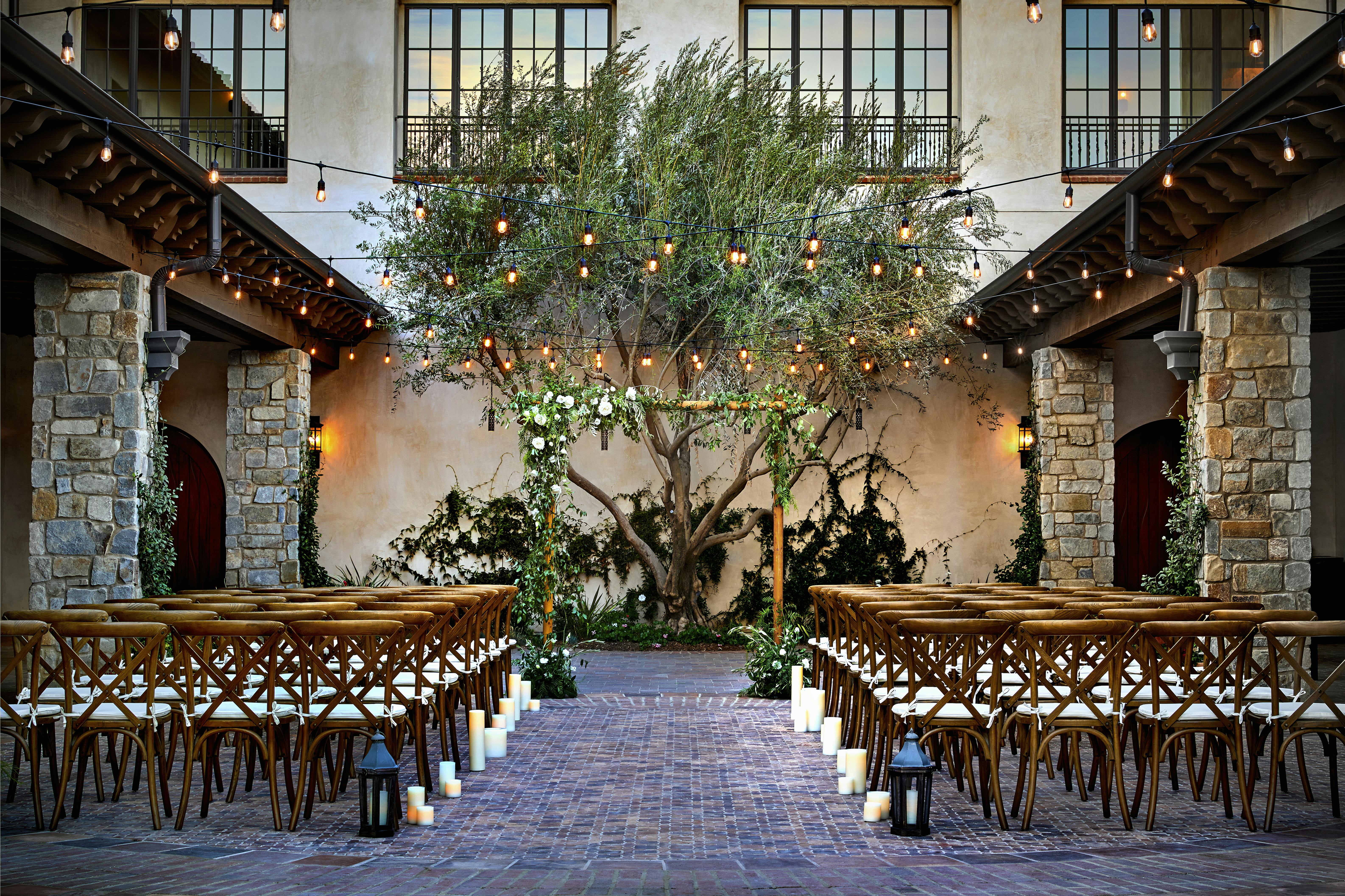 Landmark Courtyard, an event space at Inn at the Mission, San Juan Capistrano, Autograph Collection