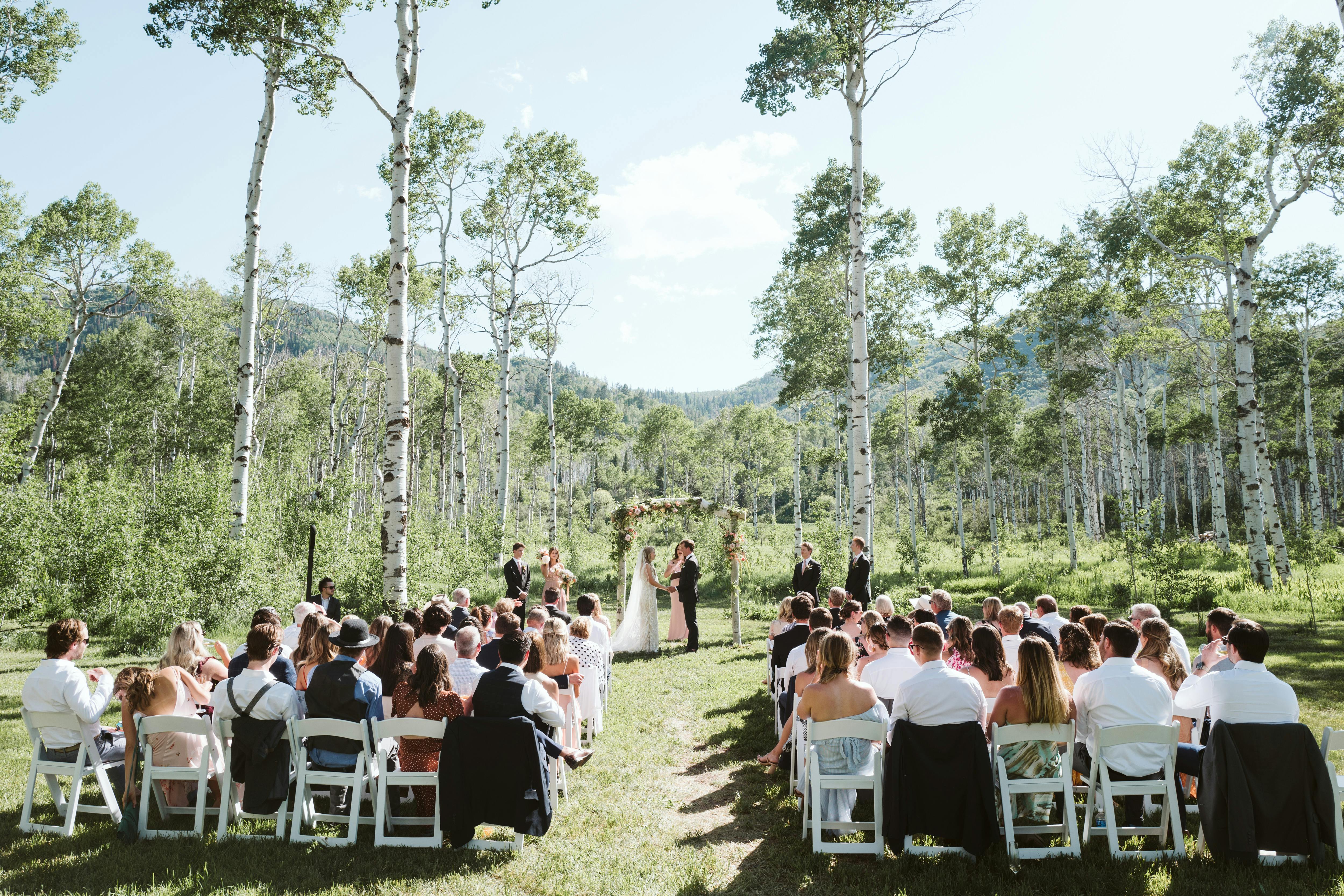 The Aspen Forest Wedding & Reception Venue Site, an event space at Flying Diamond Ranch