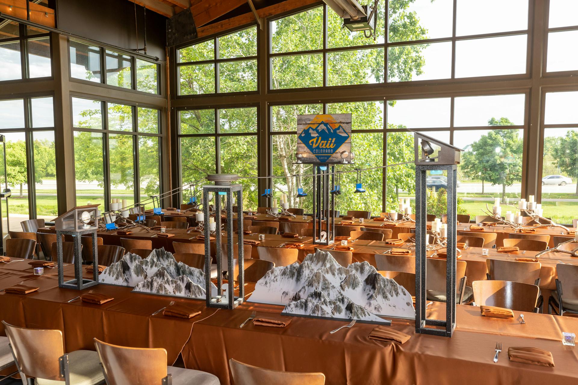 RusticThemed Bar Mitzvah at Pinstripes in Northbrook, Illinois