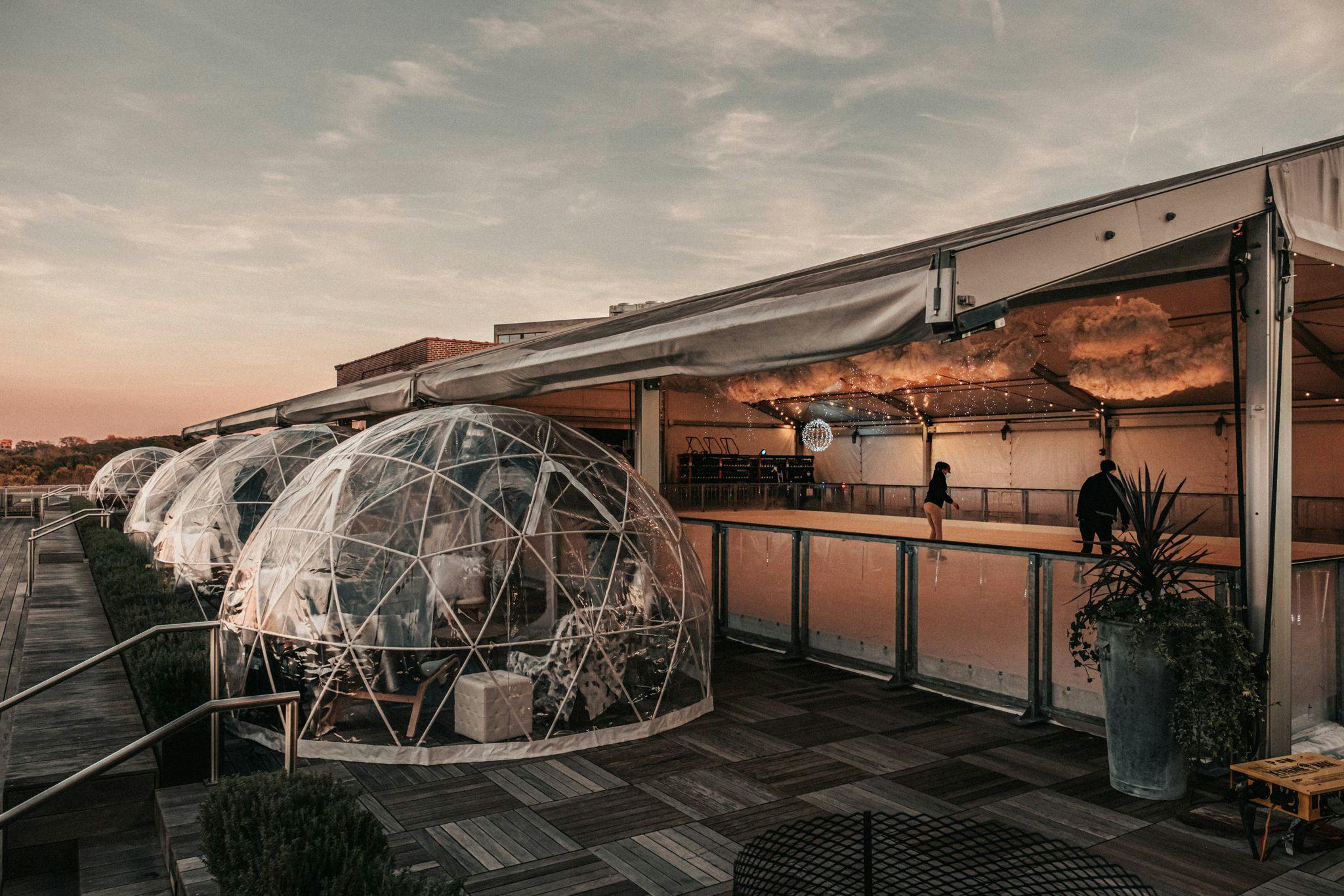 Winter Igloos The ROOF at Ponce City Market PartySlate