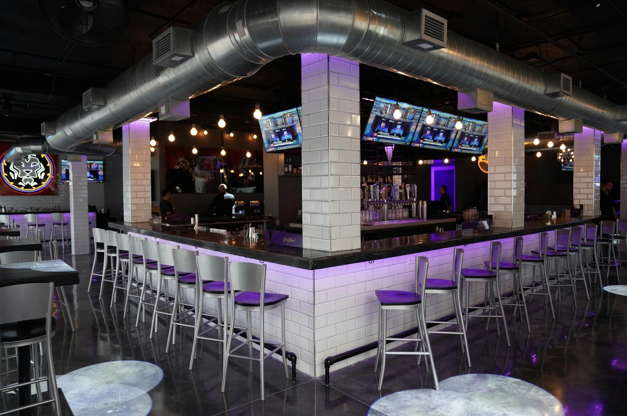 Front Bar Reception/Gathering, Restaurant event space at The Den Kitchen & Bar