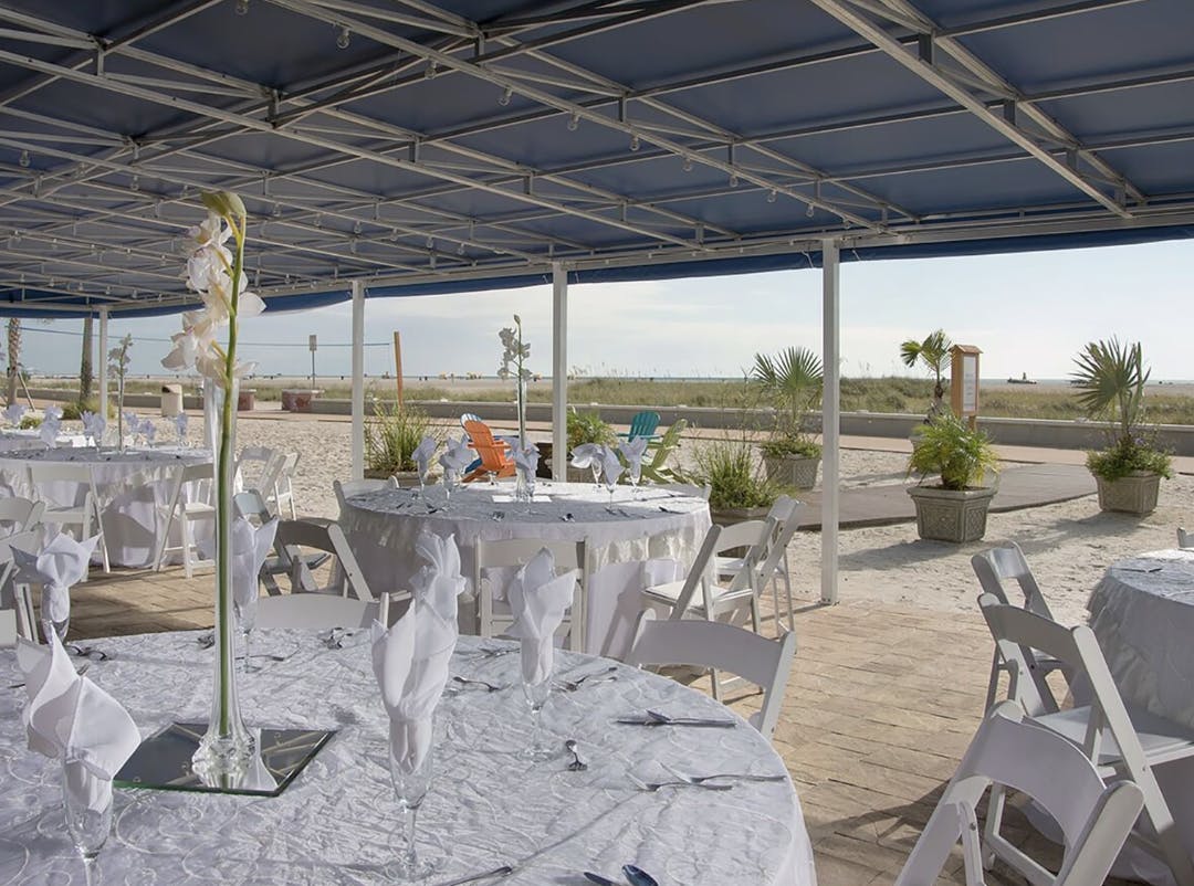 Waves at the Bilmar, Outdoor event space at Bilmar Beach Resort