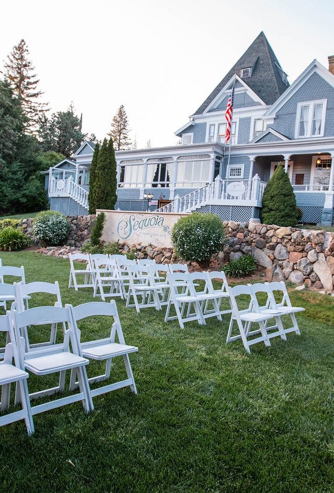 Outdoor Ceremony Site, an event space at Sequoia Mansion by Wedgewood Weddings