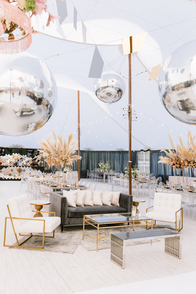 Featured photo from Modern Metallic Tent Wedding