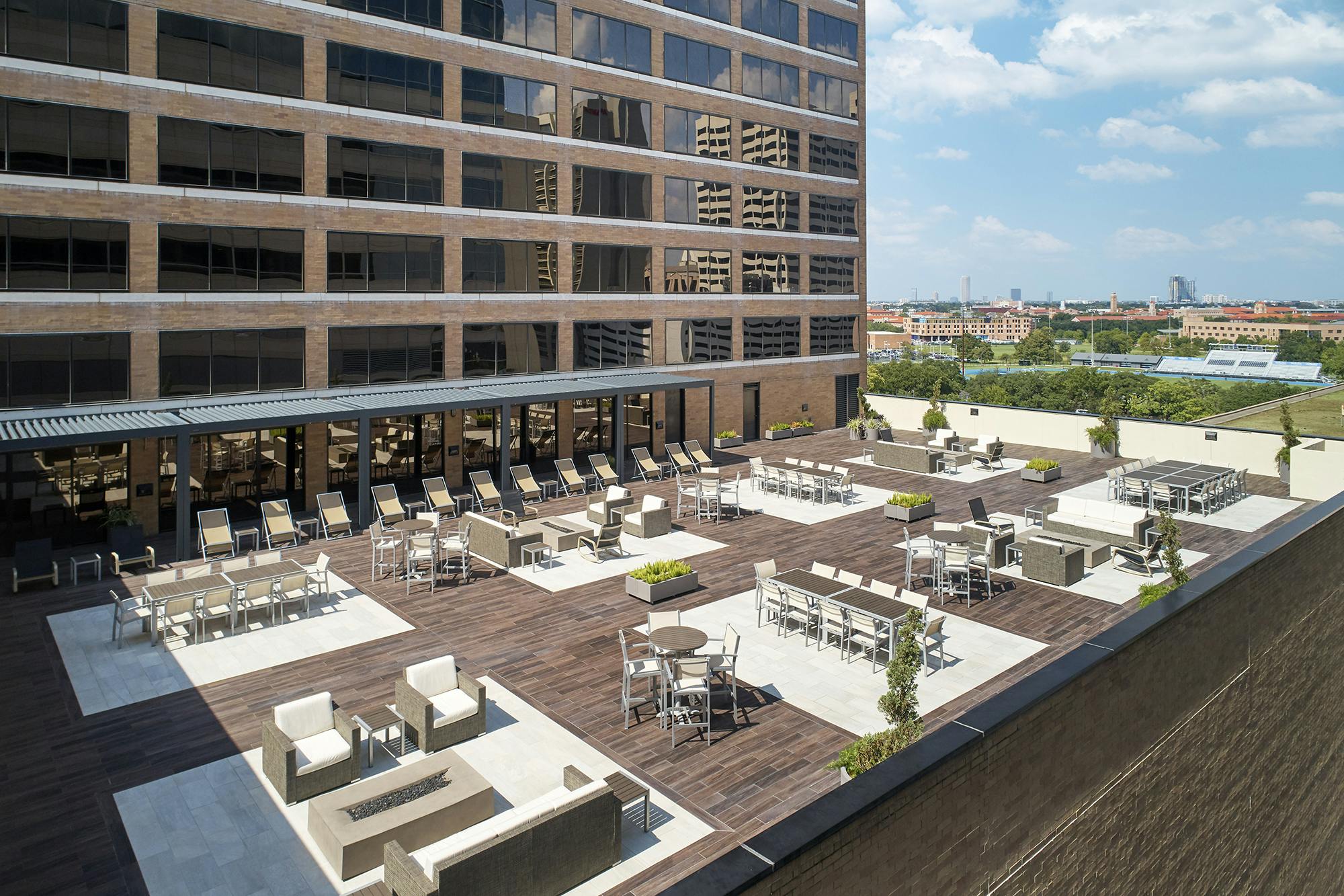 Bar 9 Rooftop Terrace, Outdoor event space at Hilton Houston Plaza Medical Center