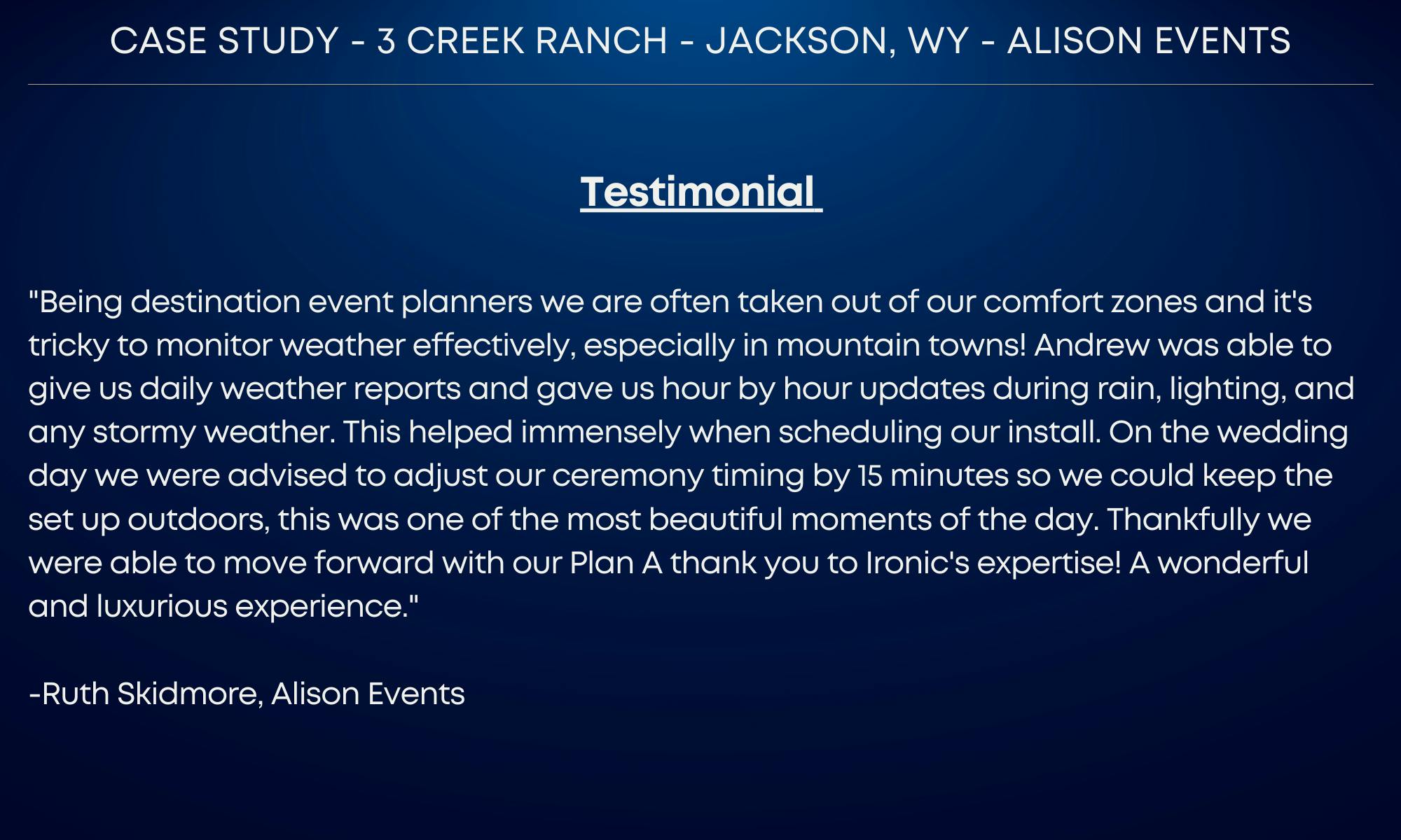 Alison Events 3 Creek Ranch 2023 Jackson, WY Ironic Reports