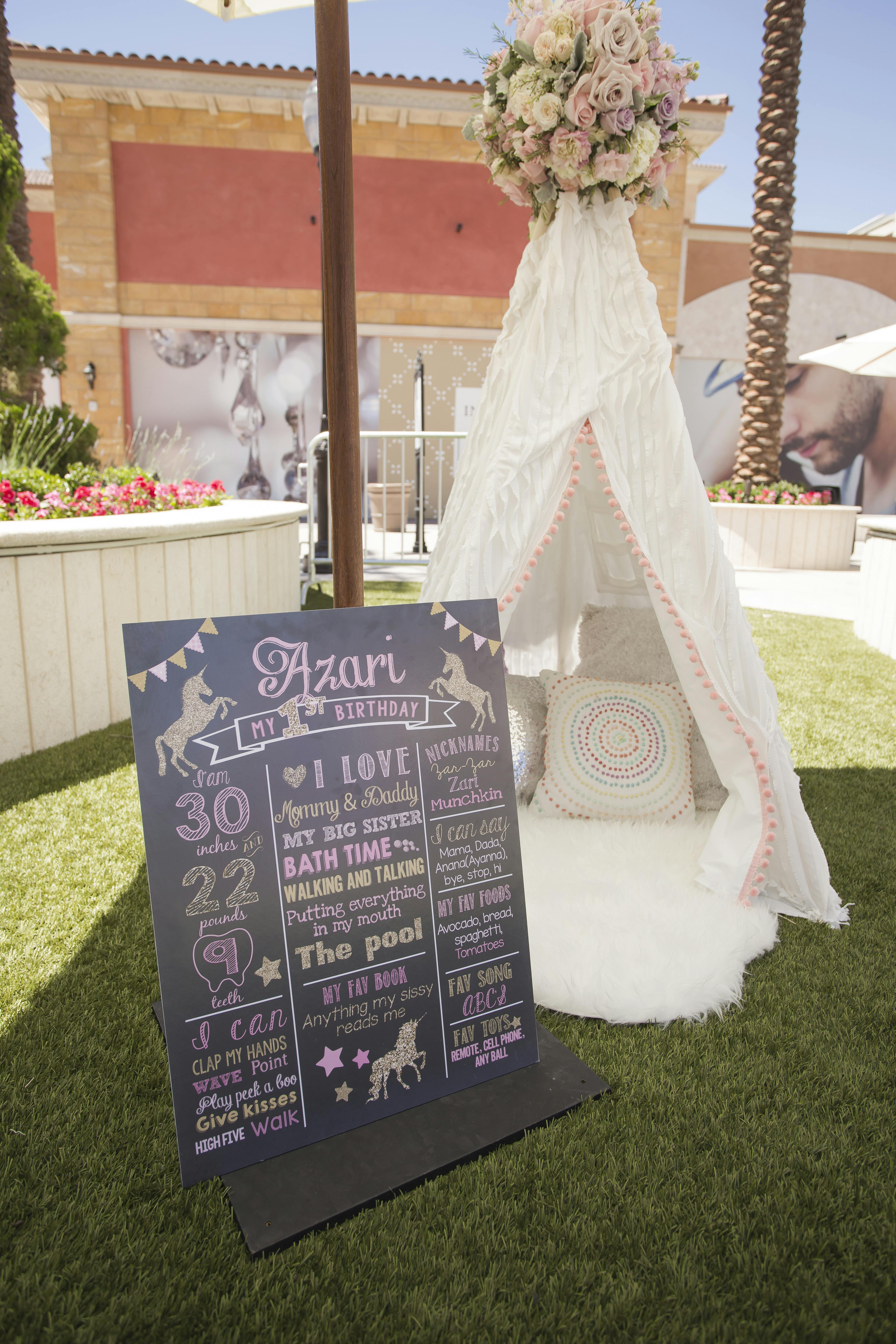 Unicorn First Birthday Party in a Private Park in Las Vegas, Nevada, Andrea Eppolito Events