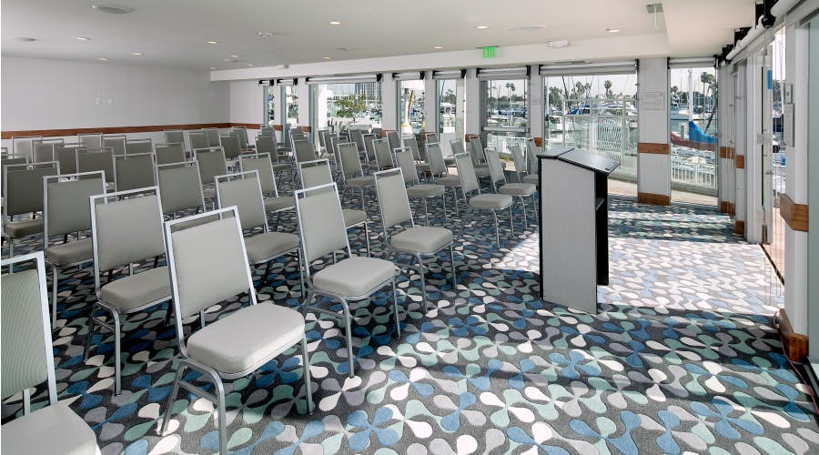 Waterfront Room, an event space at Marina Del Rey Hotel