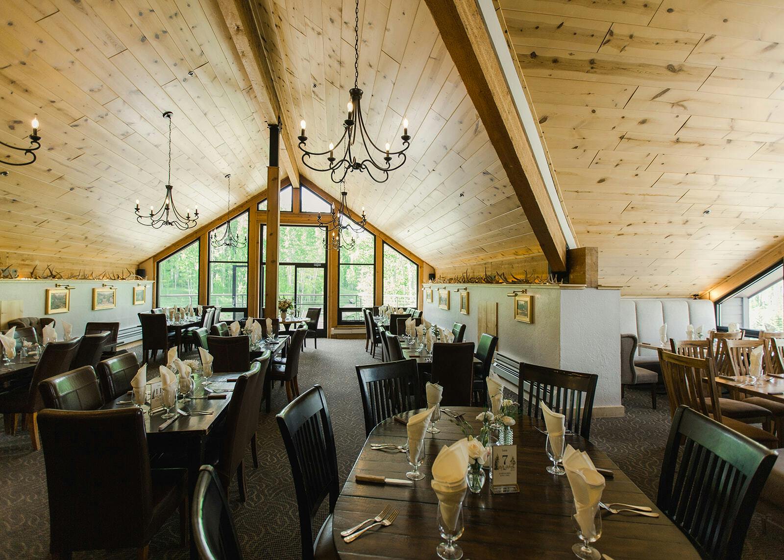 Dining Room With Mountain Views, Event Space at The Black Diamond Lodge