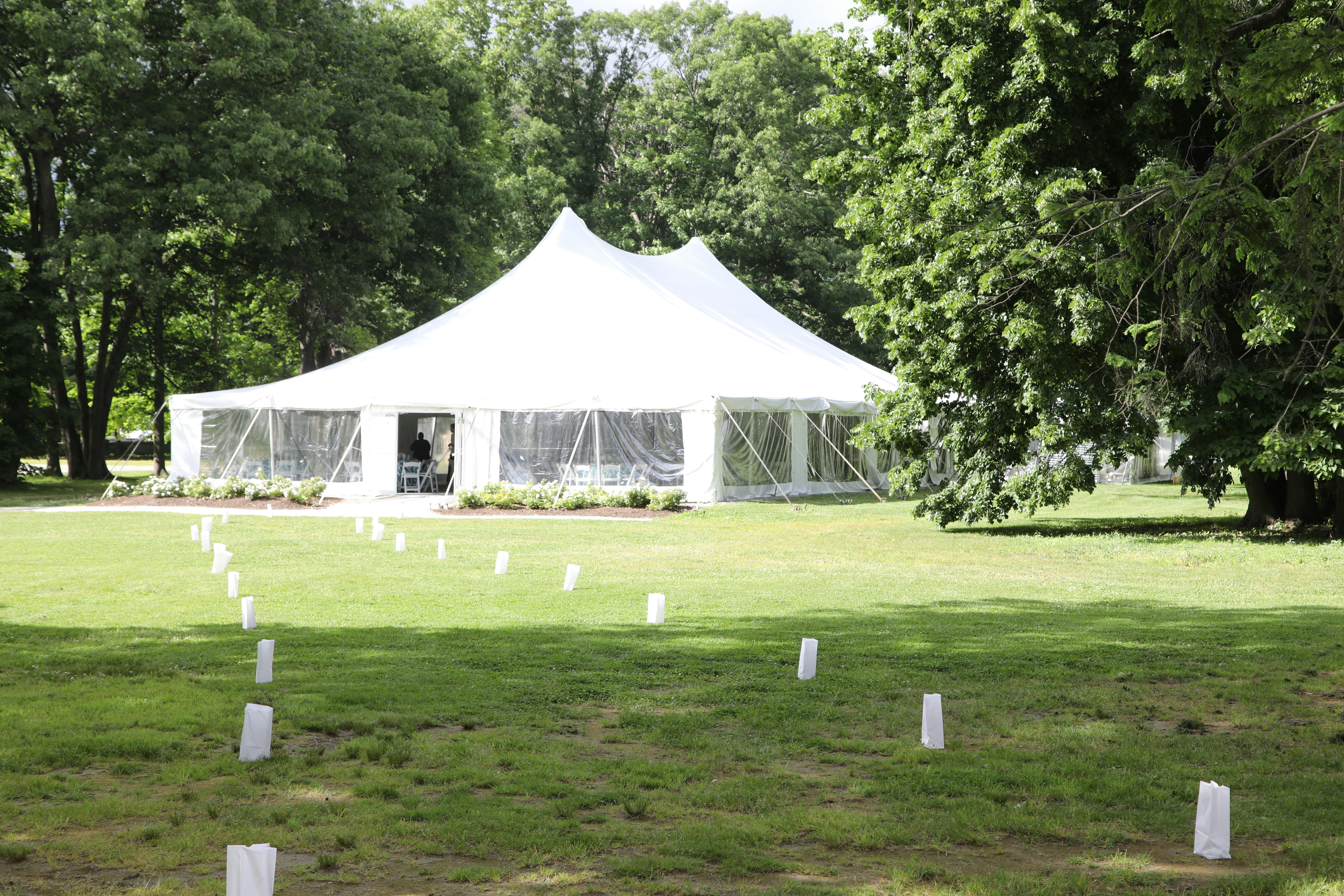 The Century Tent at Gore Place, an event space at Gore Place