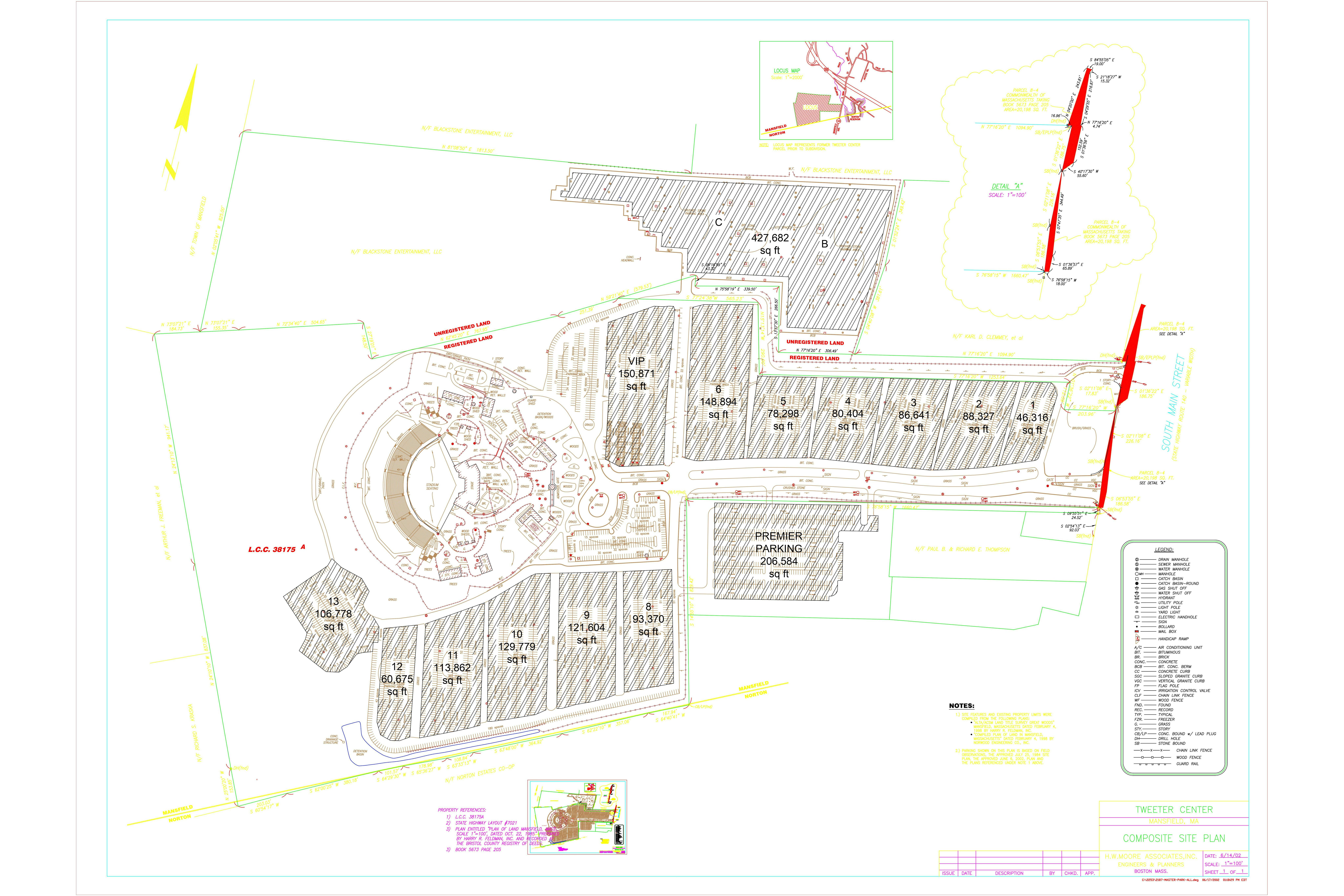 Parking Lots Xfinity Center PartySlate