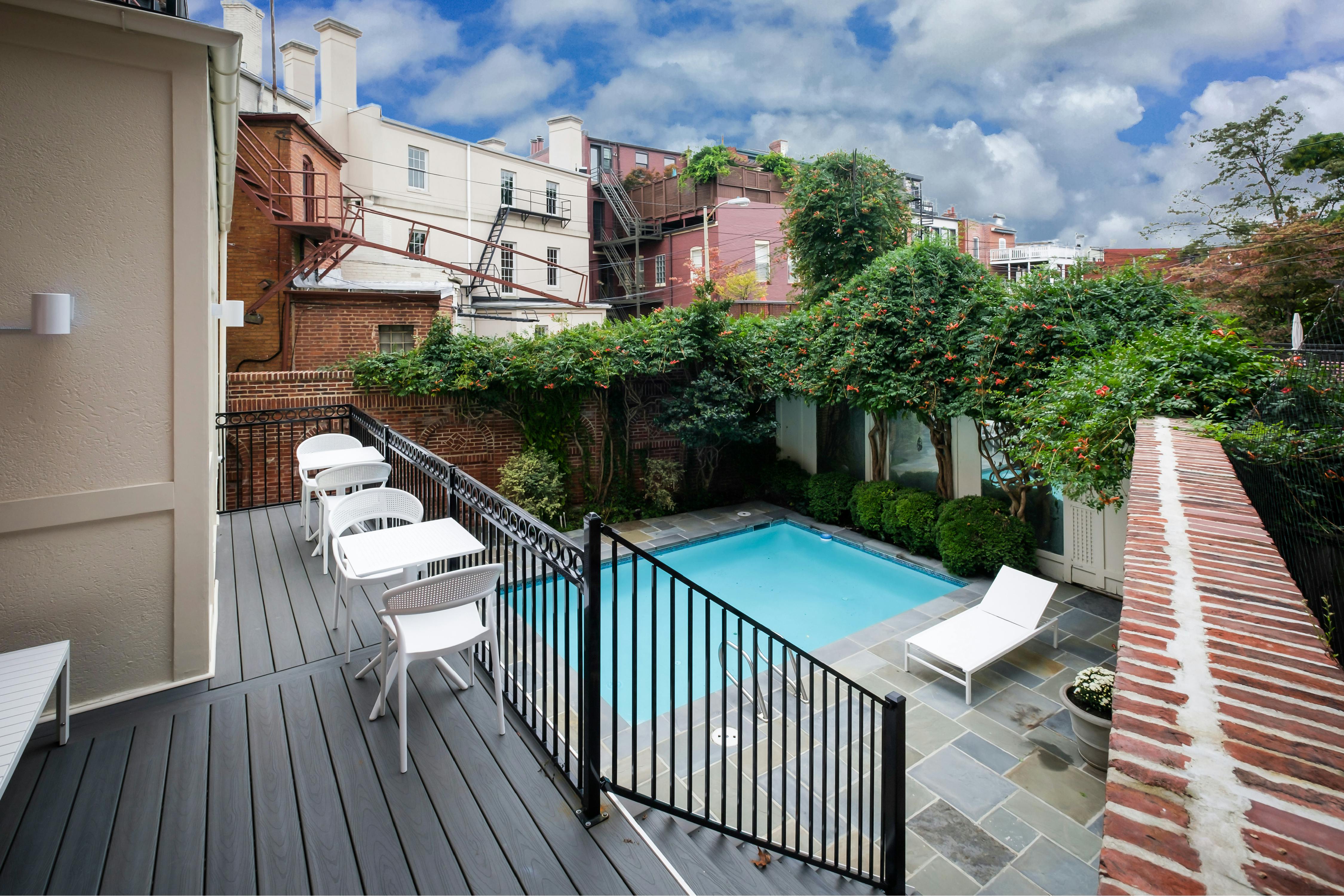 Outdoor Terrace and Pool, Outdoor event space at Swann House