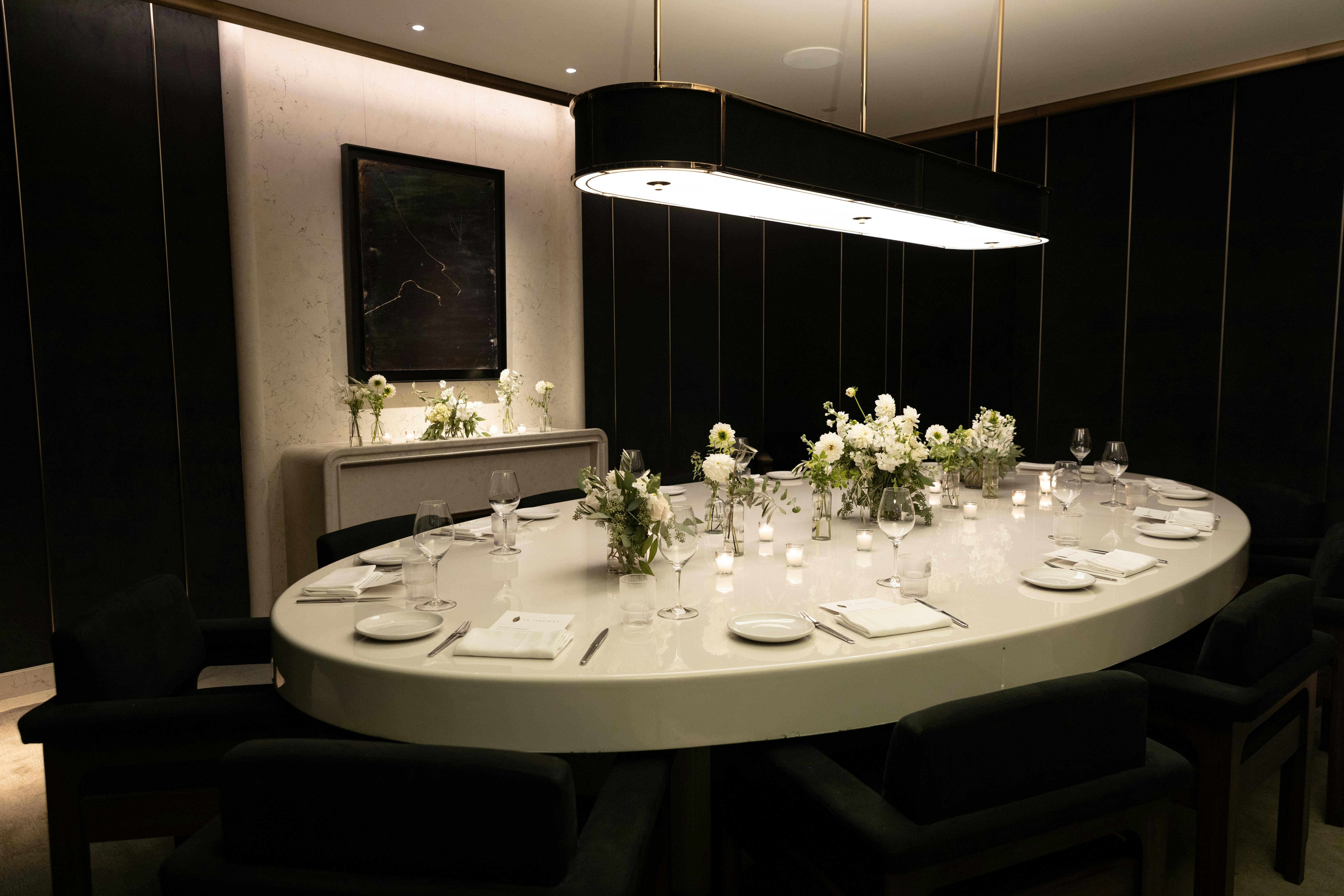 Large Private Dining Room, an event space at Le Jardinier New York