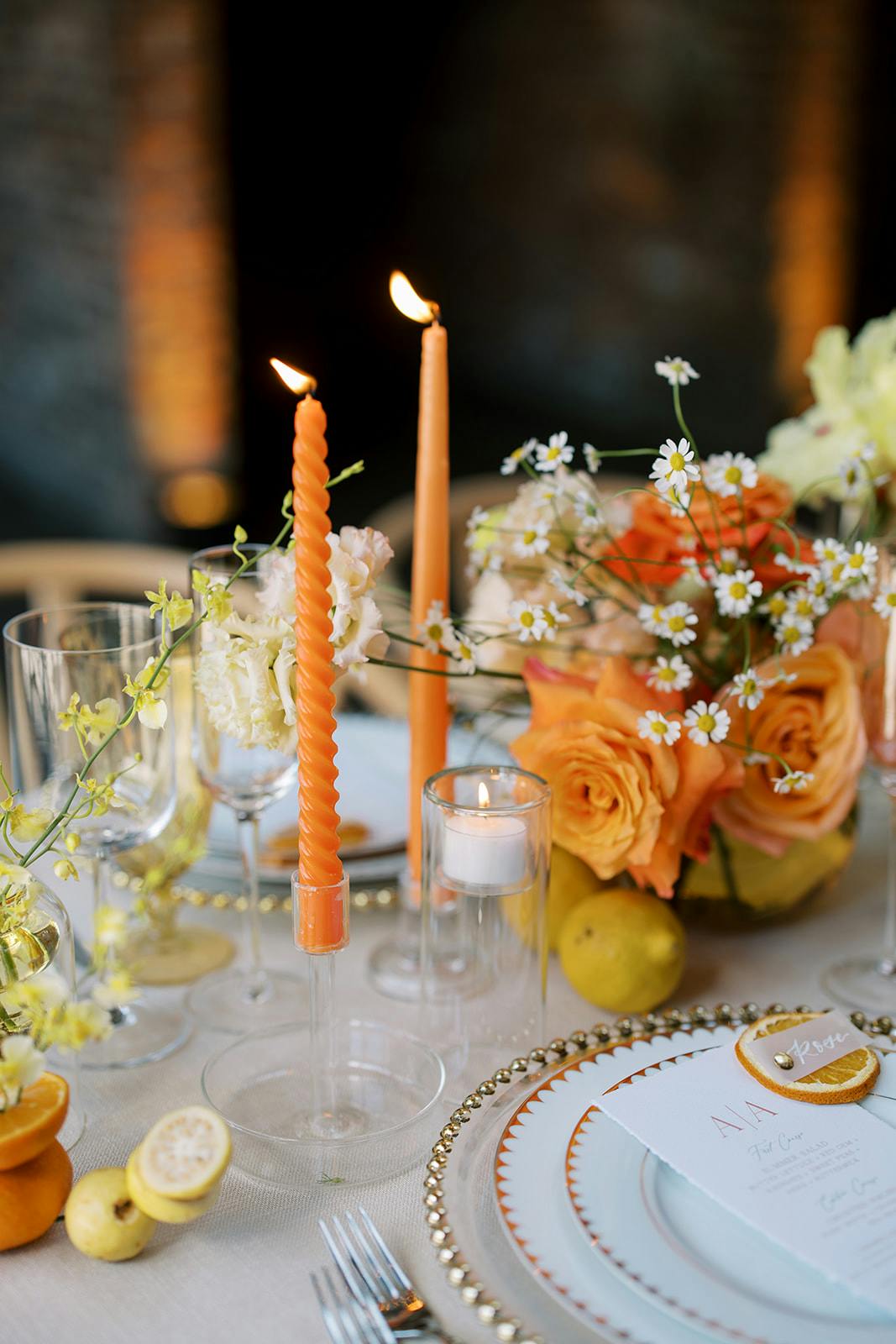 Featured photo from Celebrate this Chic Wedding Styled with Citrus Florals and a Touch of Urban Romance at The Foundry LIC