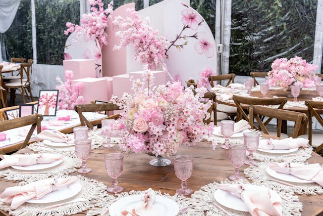 Featured photo from Glamorous Cherry Blossom First Birthday