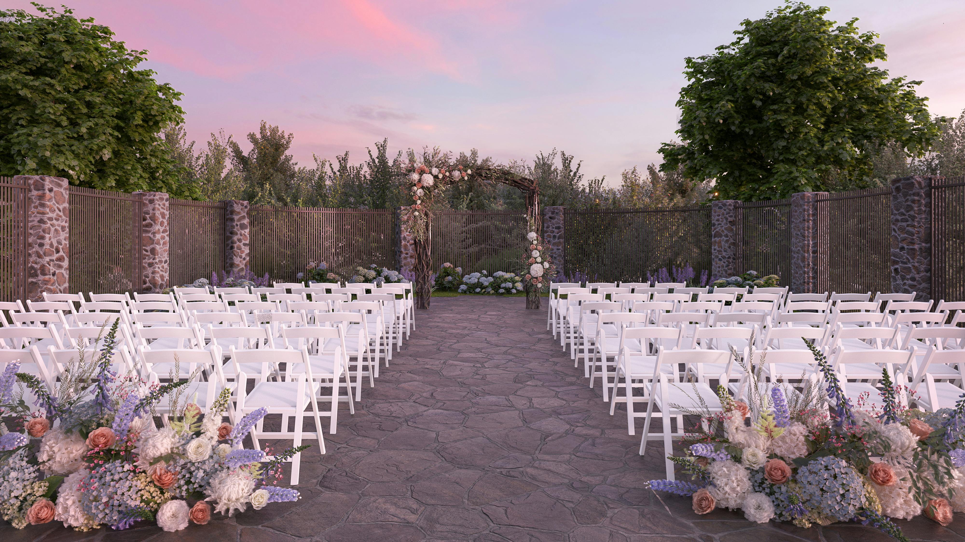 Coming Soon: Garden Ceremony Courtyard, an event space at Barker House by Wedgewood Weddings