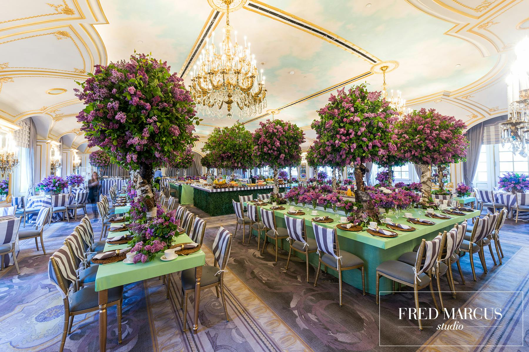 Purple and Green Dinner Party in New York Birch Event Design PartySlate