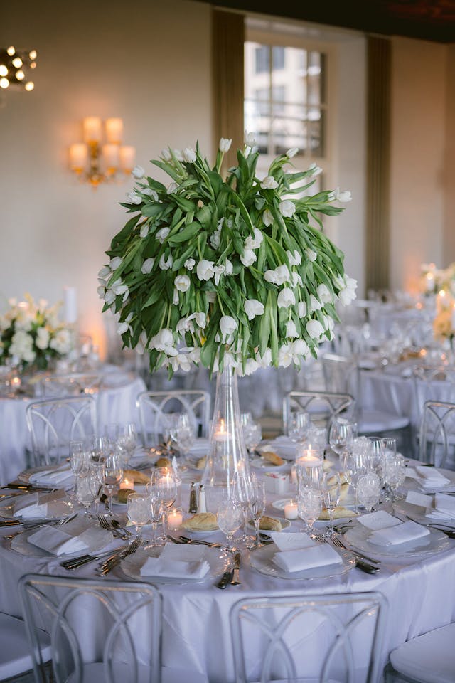 Featured photo from Spring White Tulip Wedding with a Whimsical Modern Floral Design at the New York Athletic Club