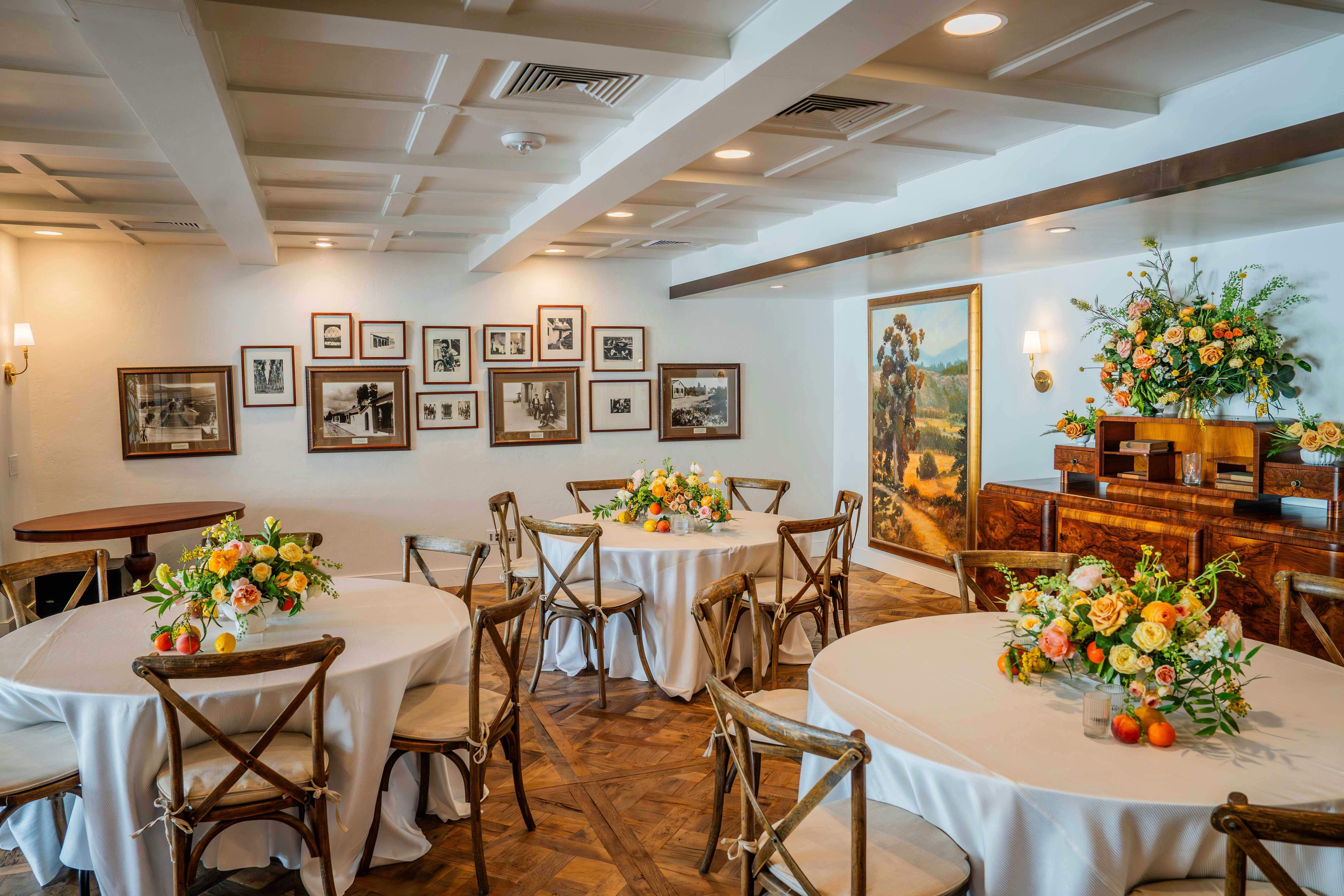 The Vintage Room, an event space at The Inn at Rancho Santa Fe