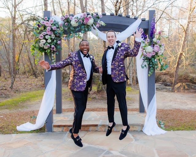 Featured photo from Outdoor Ceremony Purple Reception
