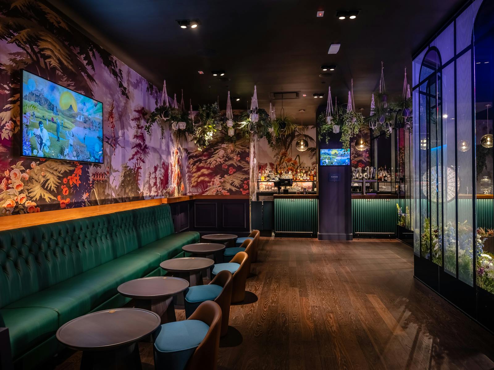 The Palm Room, an event space at Swingers – the crazy golf club (NoMad)