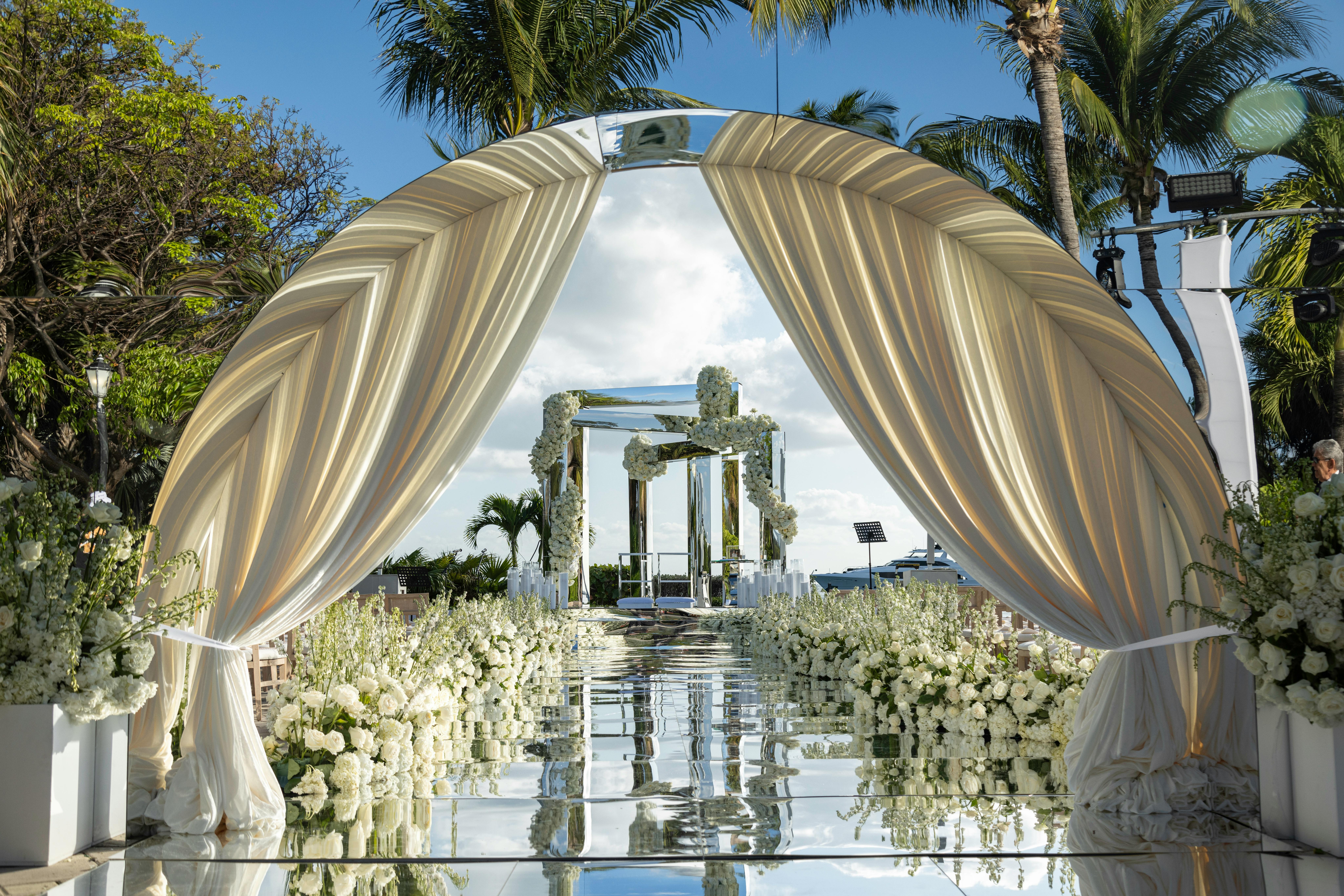 Featured photo from See this Luxe Glass Pavilion Wedding with White Floral Styling in Miami