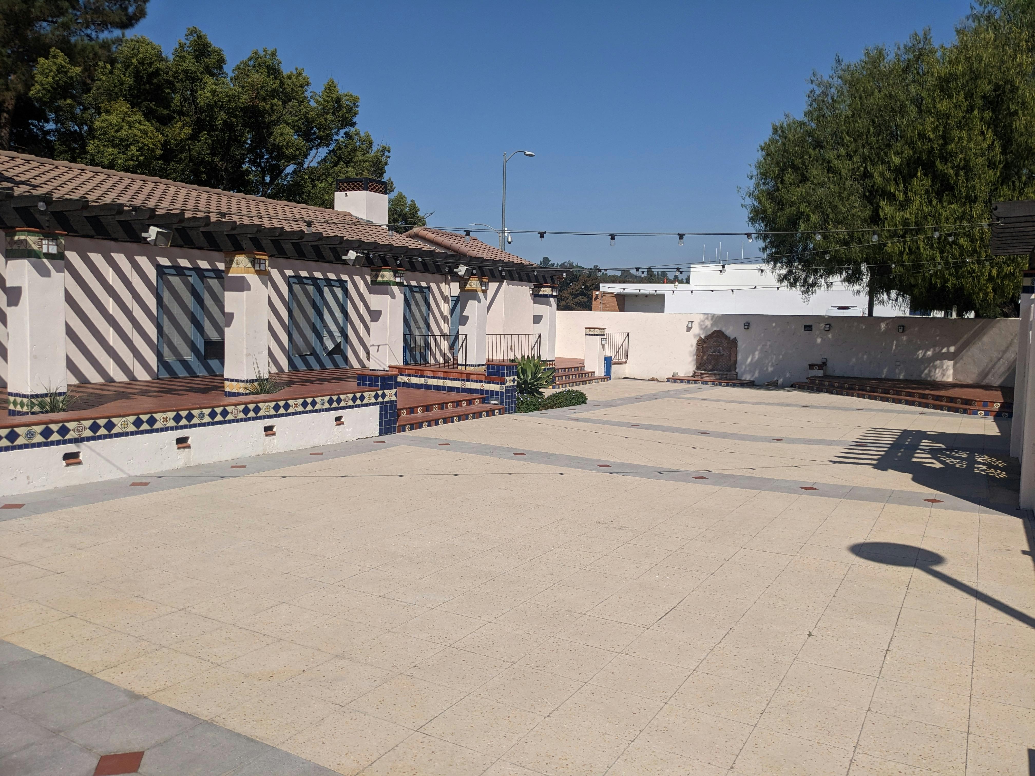 Courtyard, an event space at Golleher Alumni House