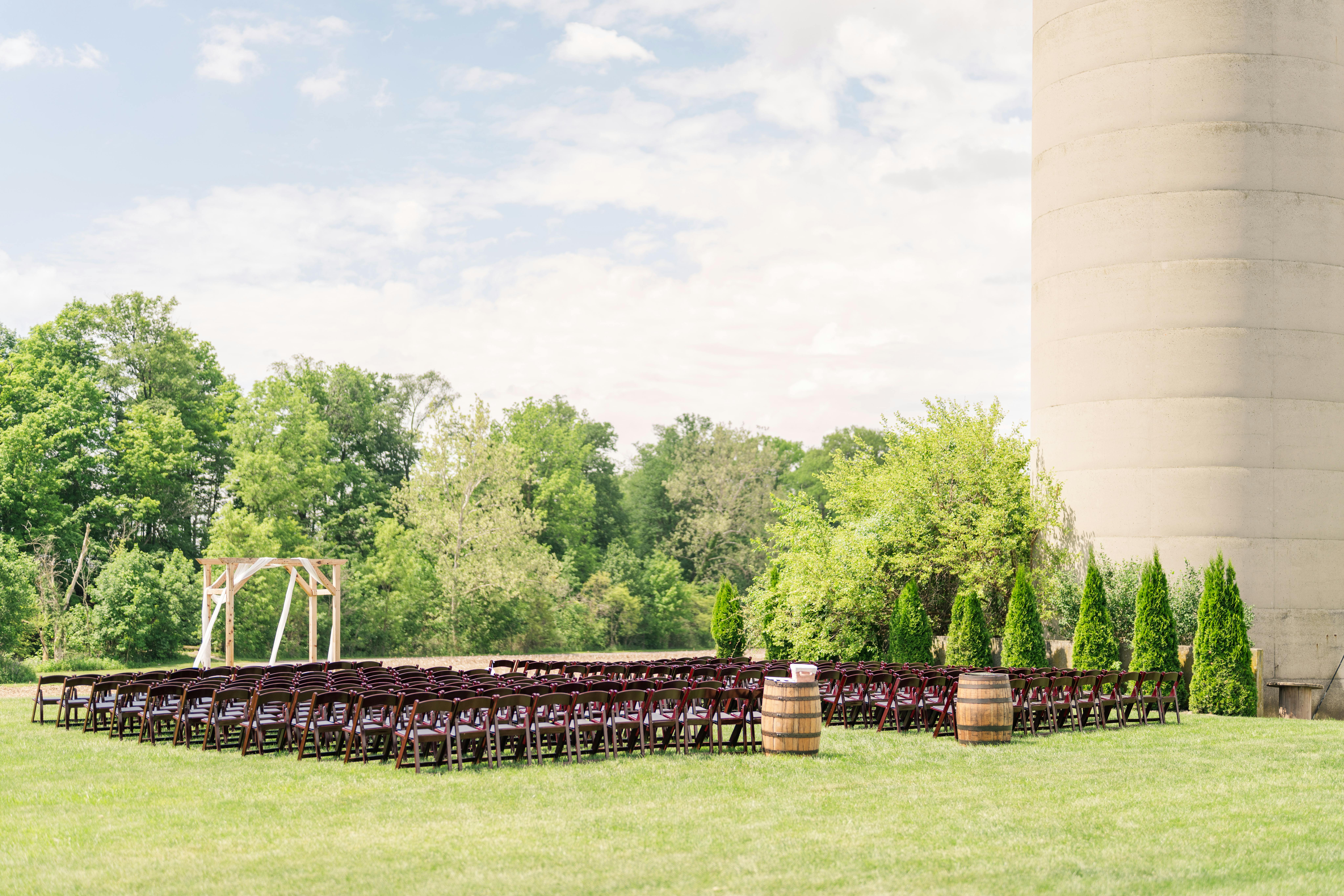 The Lawn by the Silo, an event space at Arlington Acres