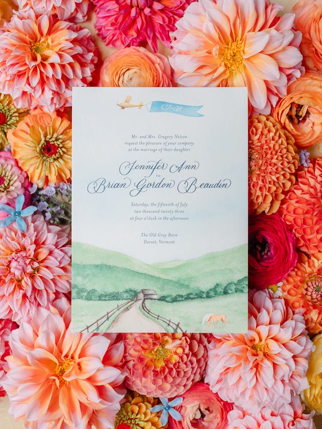 Featured photo from Bright Blooms & Mountain Views: A Picturesque Vermont Wedding