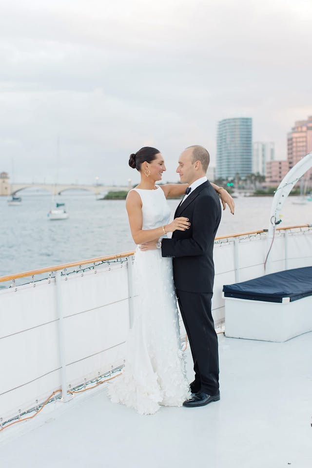 Featured photo from Jeff and Carly’s Romantic Yacht Wedding Aboard the Mariner III
