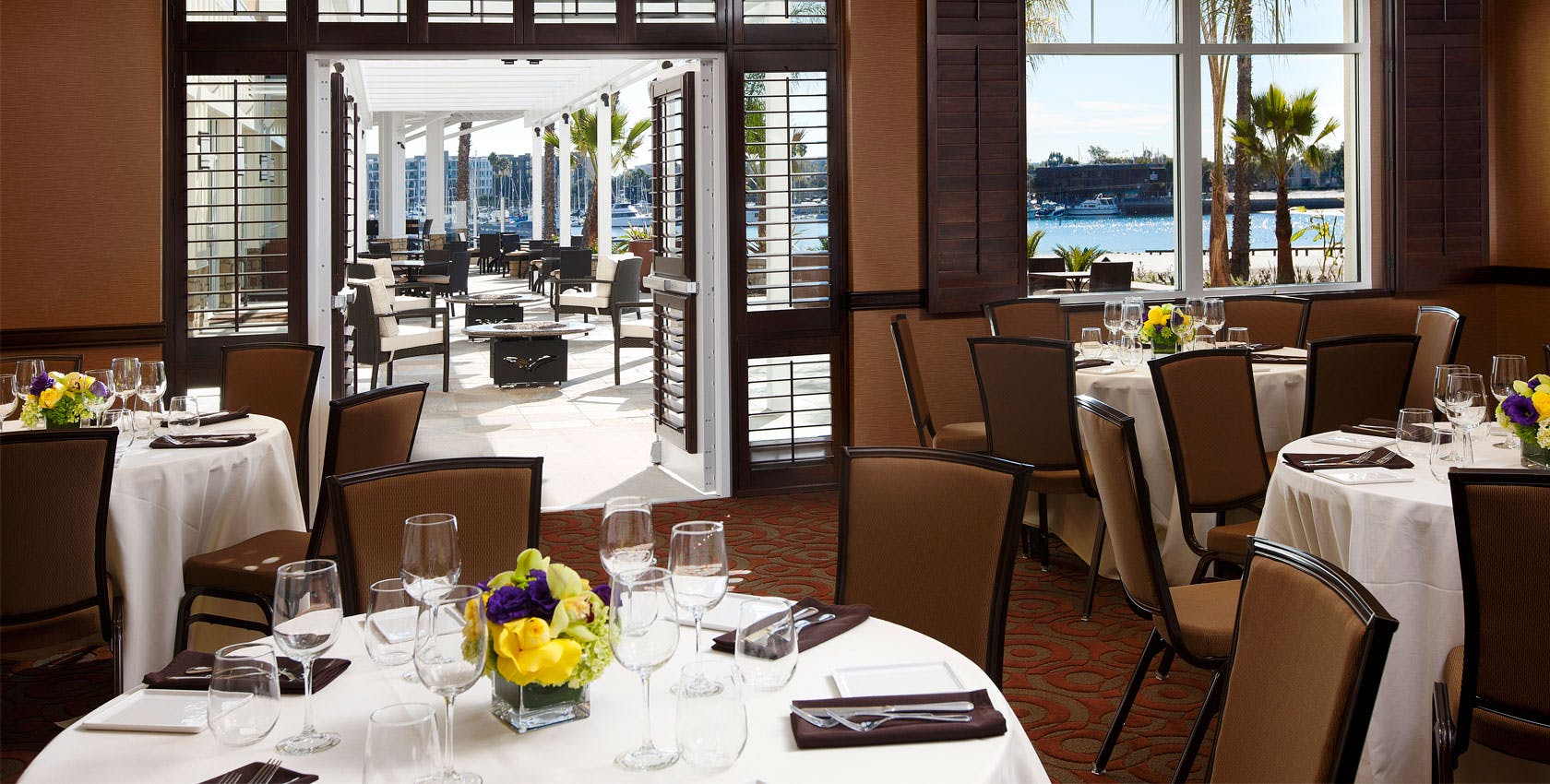 Antigua Room, an event space at Jamaica Bay Inn