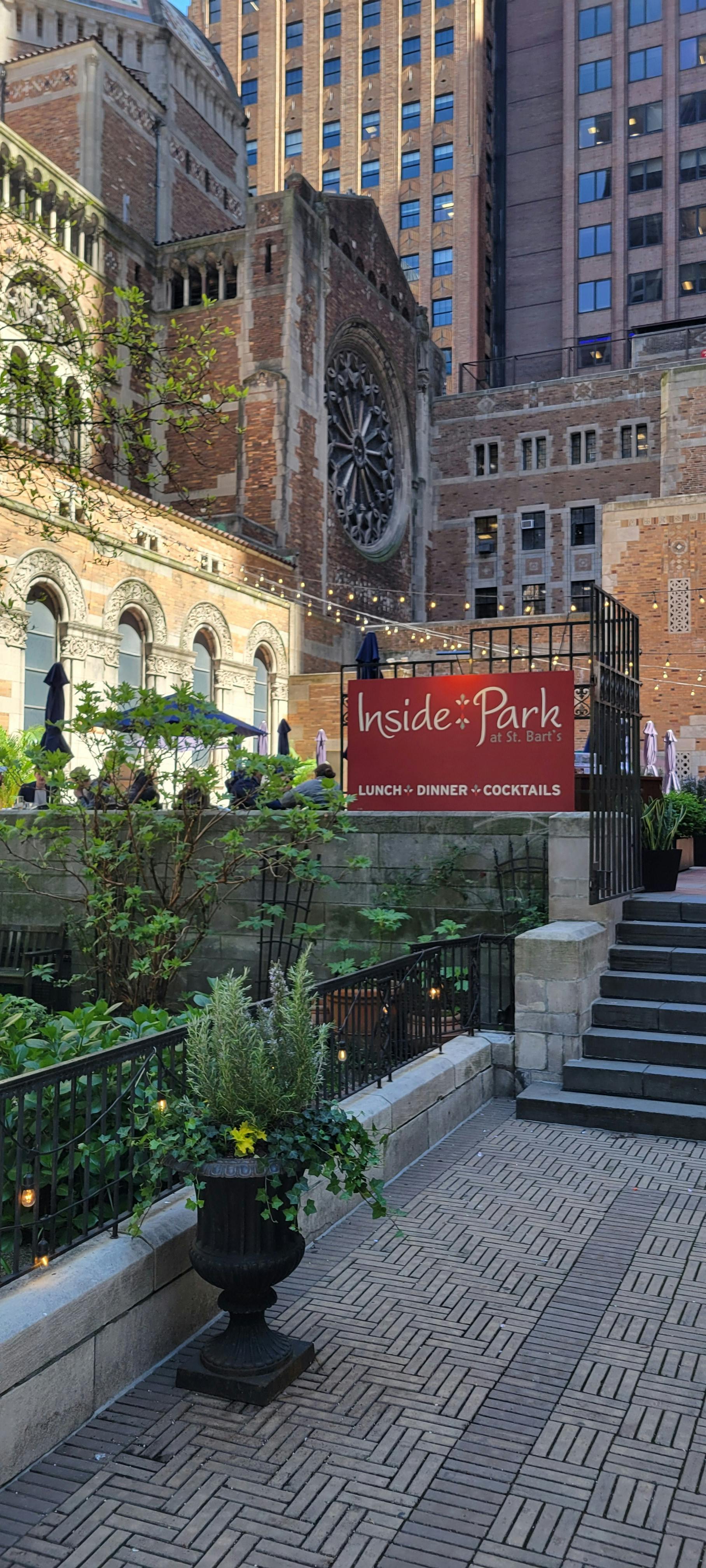 Terrace, an event space at Inside Park at St. Bart's