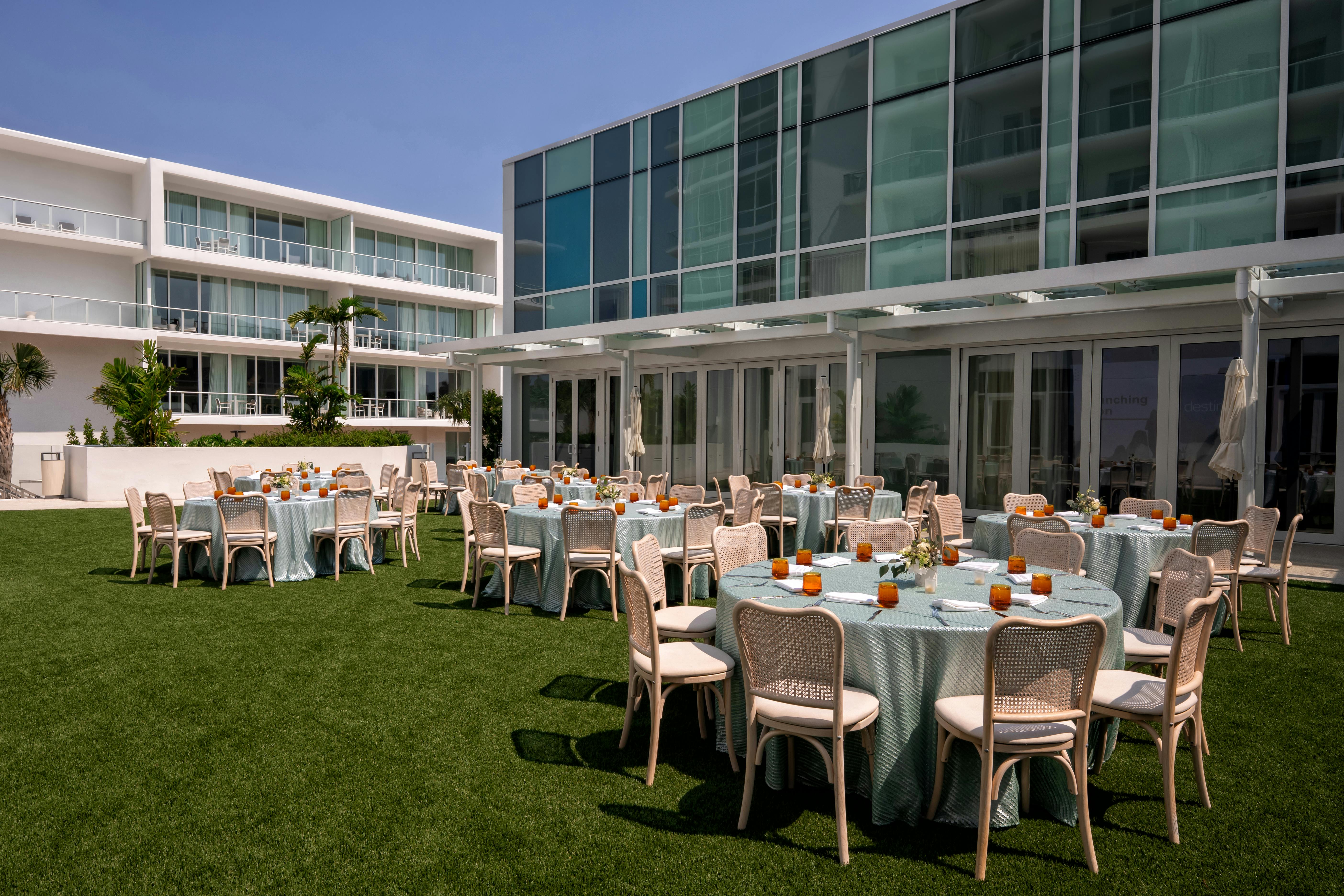 Aviva Lawn, an event space at Pier Sixty-Six Hotel & Marina