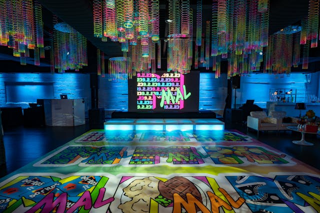 Featured photo from Discover This Neon-Fueled Bat Mitzvah Inspired by Classic Pop Culture
