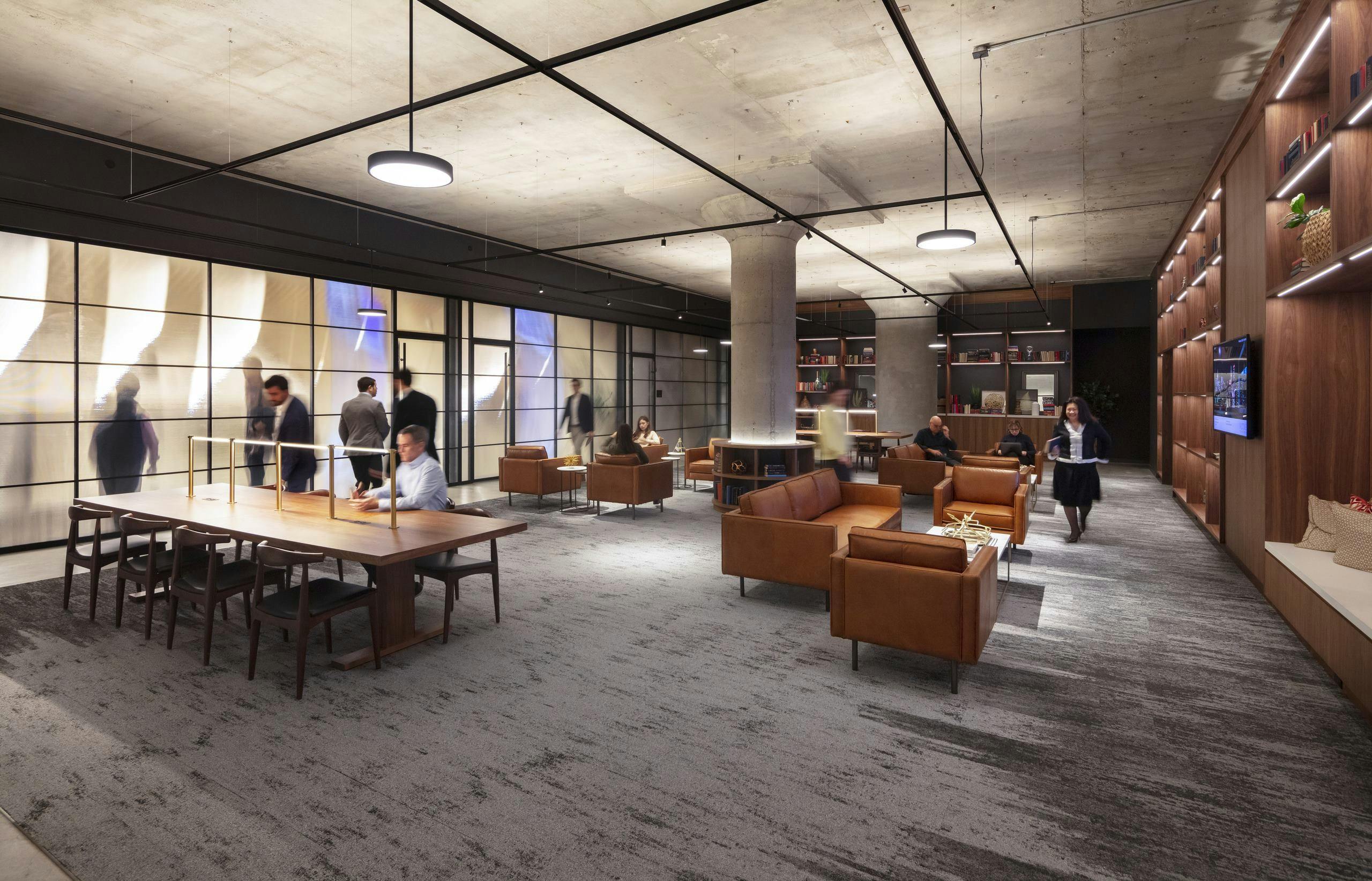 The Library Lounge, an event space at The Alcove at Hudson Commons