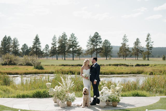 Featured photo from Discover This Elegant Rustic Celebration Featuring Soft Florals and a Sweet Pup at Sunriver Resort