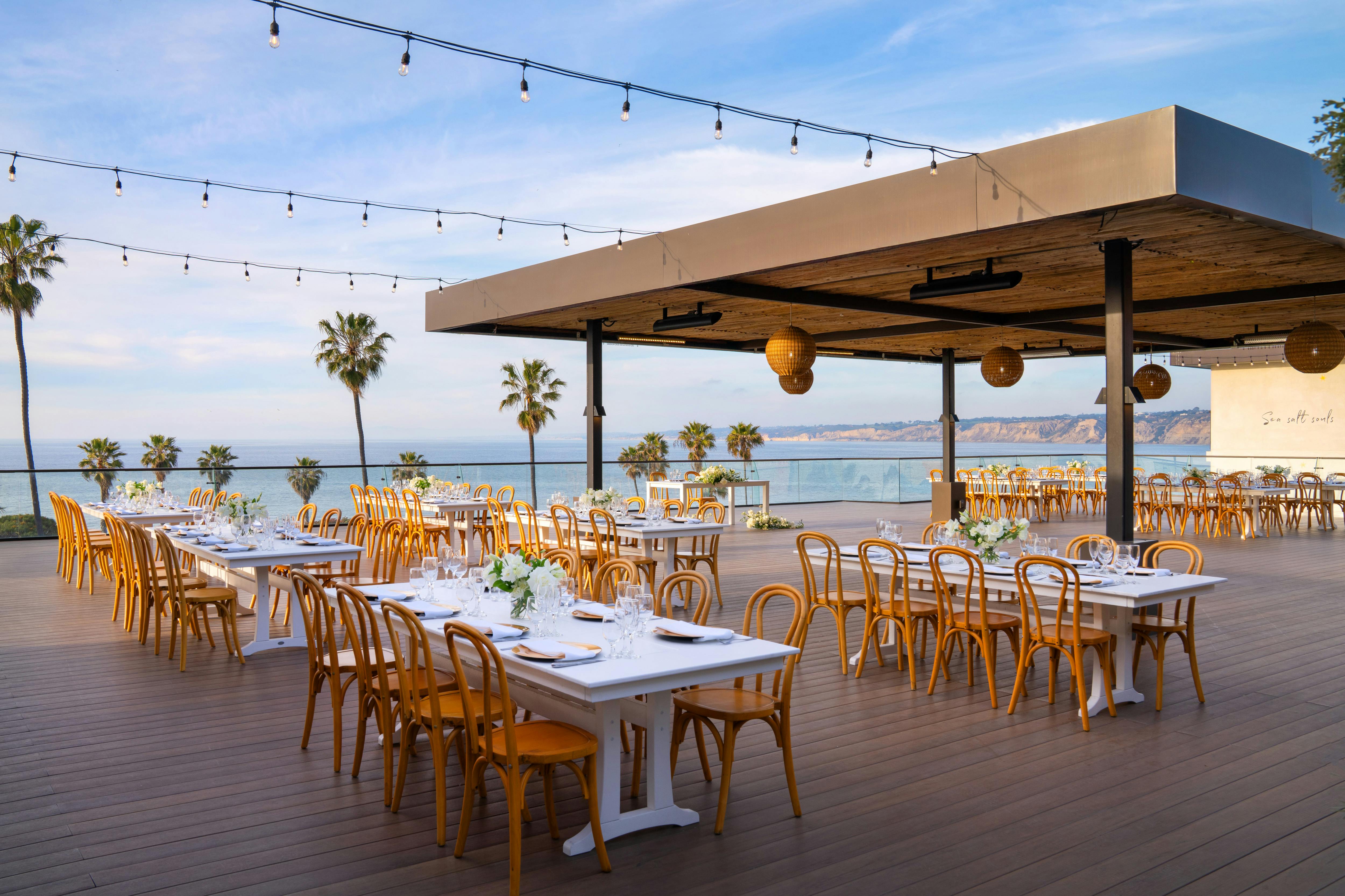La Jolla Rooftop Venue, Outdoor event space at La Jolla Cove Rooftop by Wedgewood Weddings
