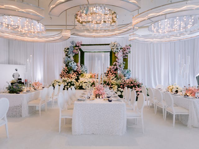 Featured photo from Discover This Sophisticated Wedding Framed by Pastel Florals at Waldorf Astoria Las Vegas
